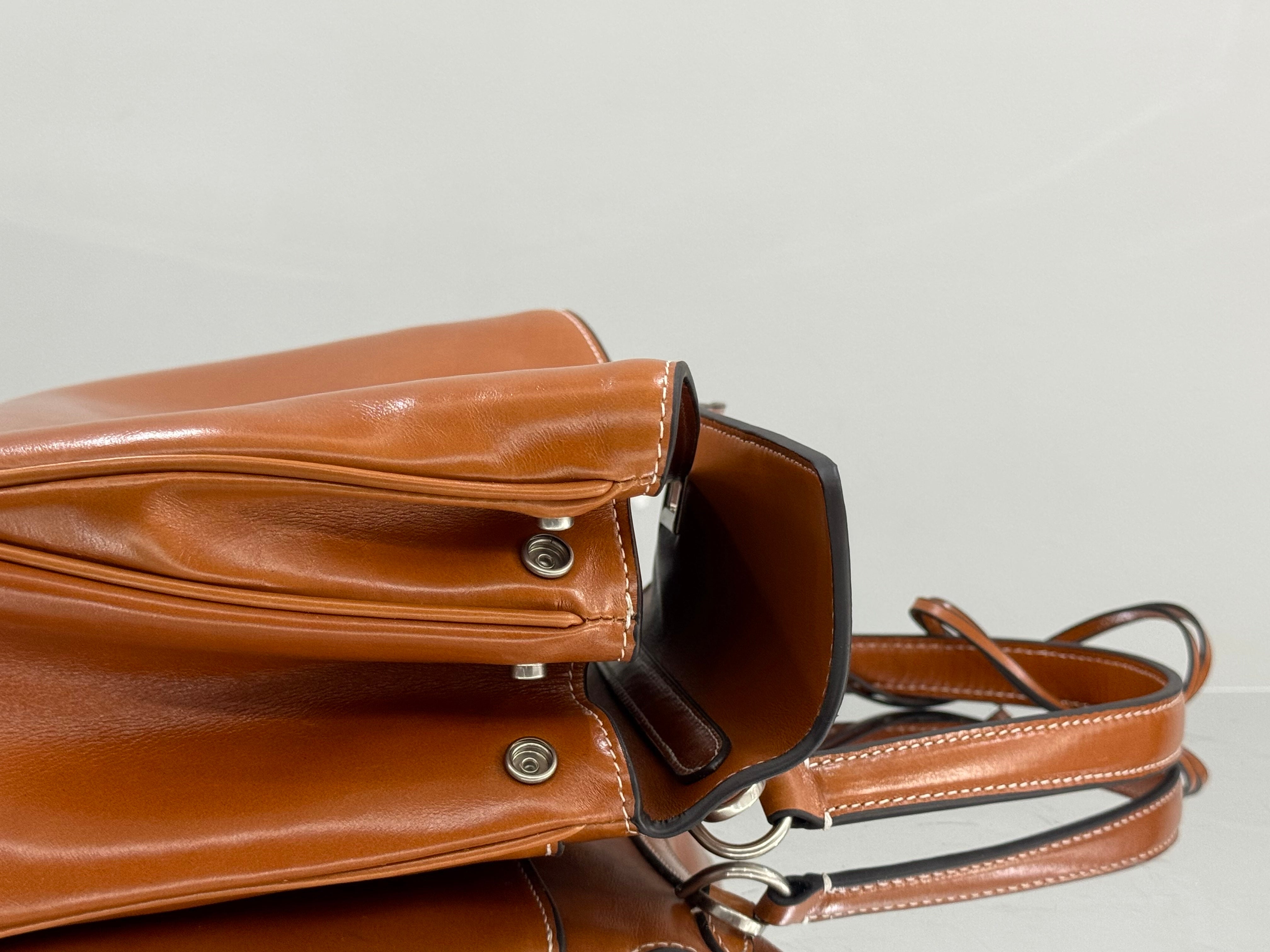 Balenciaga Small Bag 29 Camel Brown Cowhide Sliver Hardware
