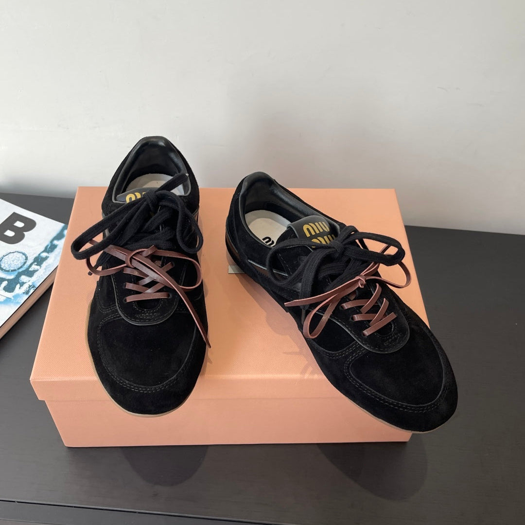 MiuMiu 25 sneaker black suede  521964