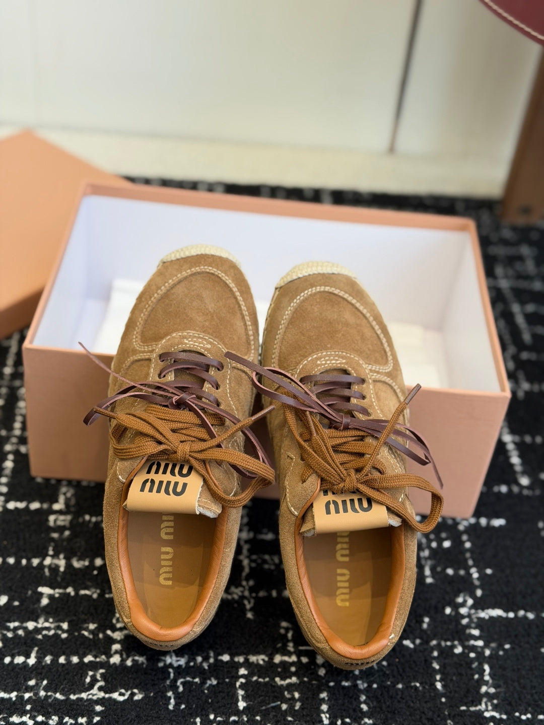 Miu Miu 2026 Espadrille Sneaker Suede Woven