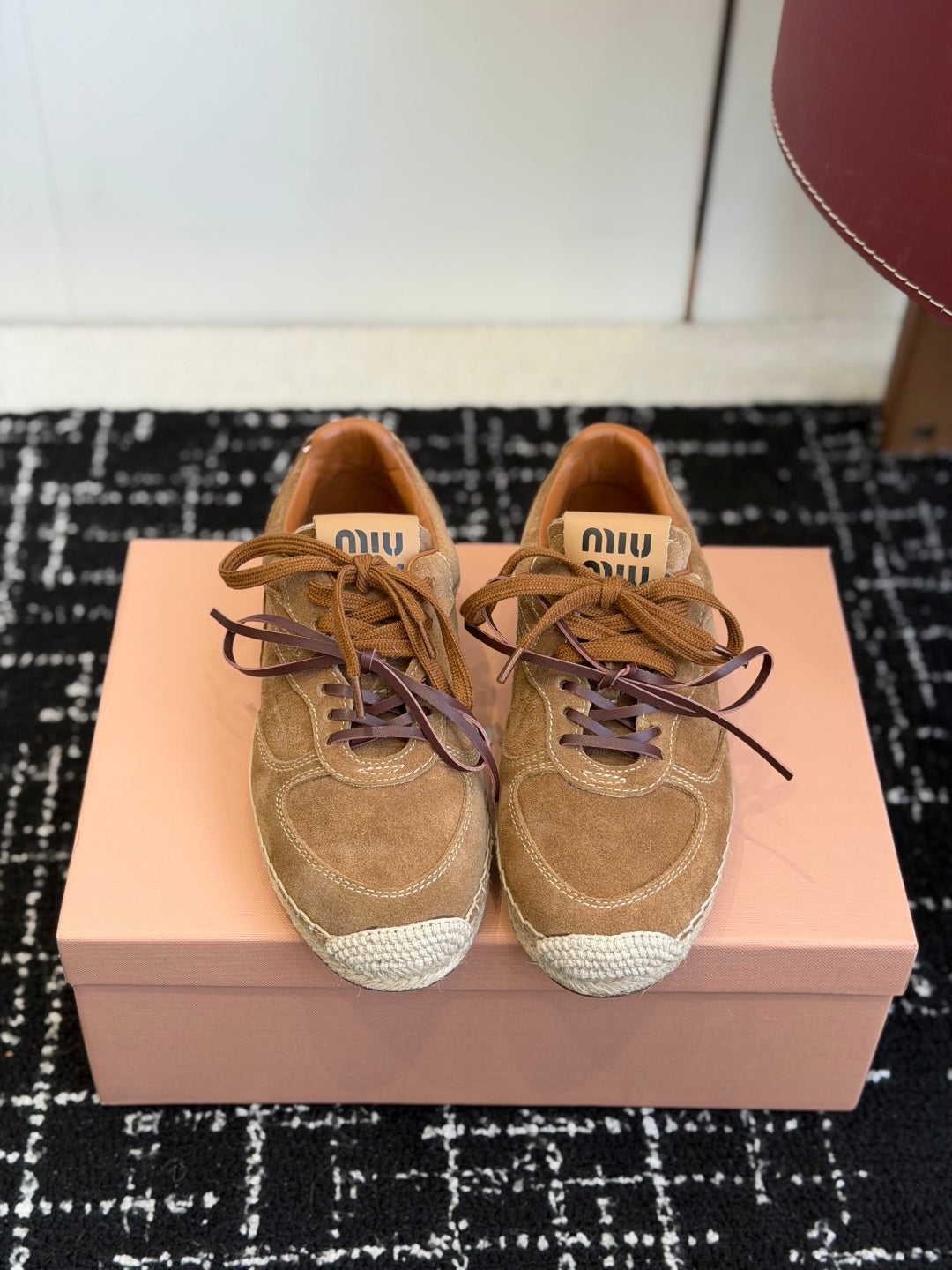 Miu Miu 2026 Espadrille Sneaker Suede Woven