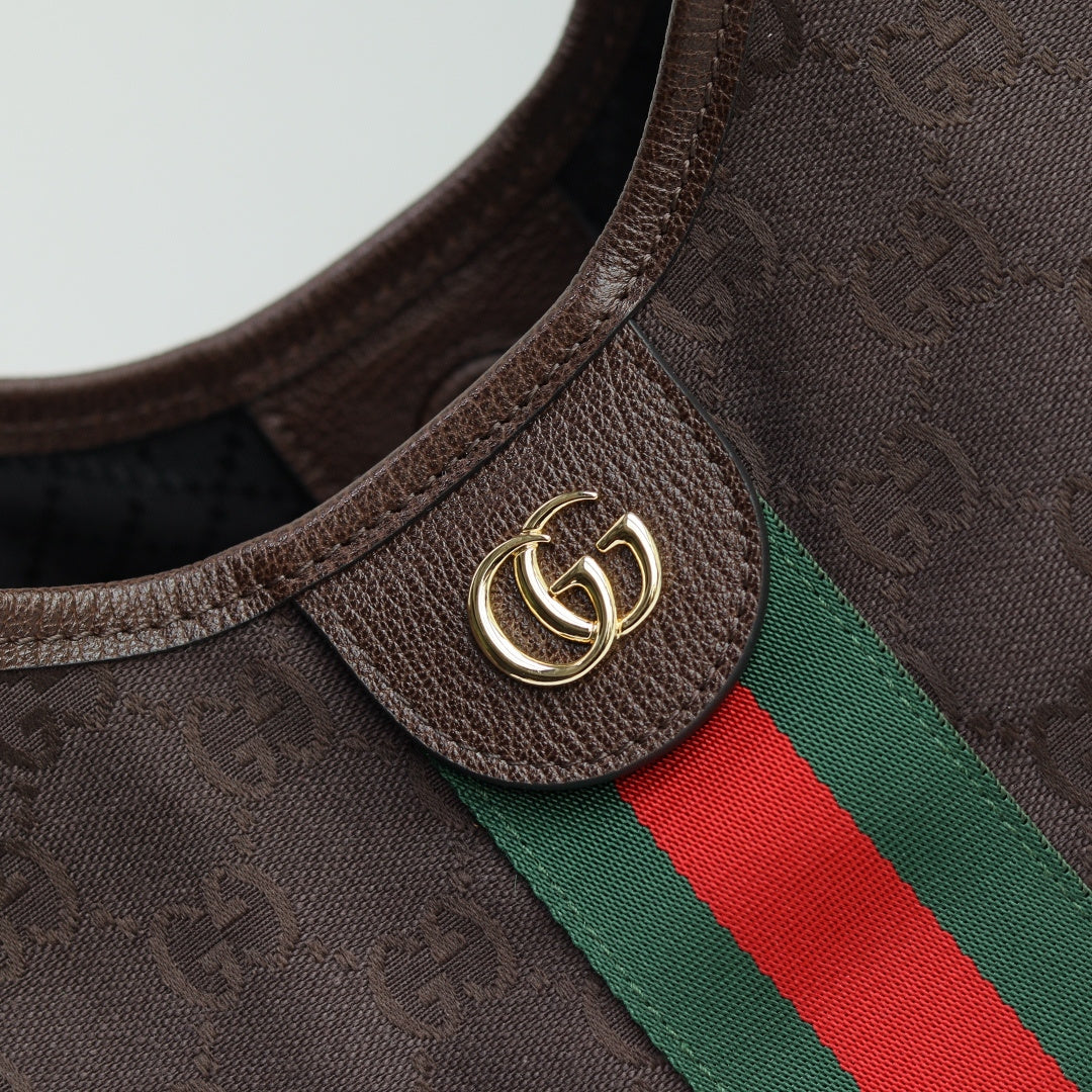 Gucci 2026 Giglio Shoulder Bag 25cm Canvas Calfskin