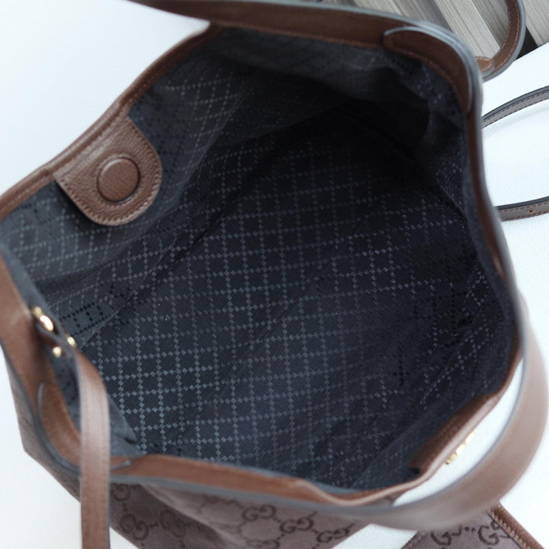 Gucci 2026 Giglio Shoulder Bag 25cm Canvas Calfskin