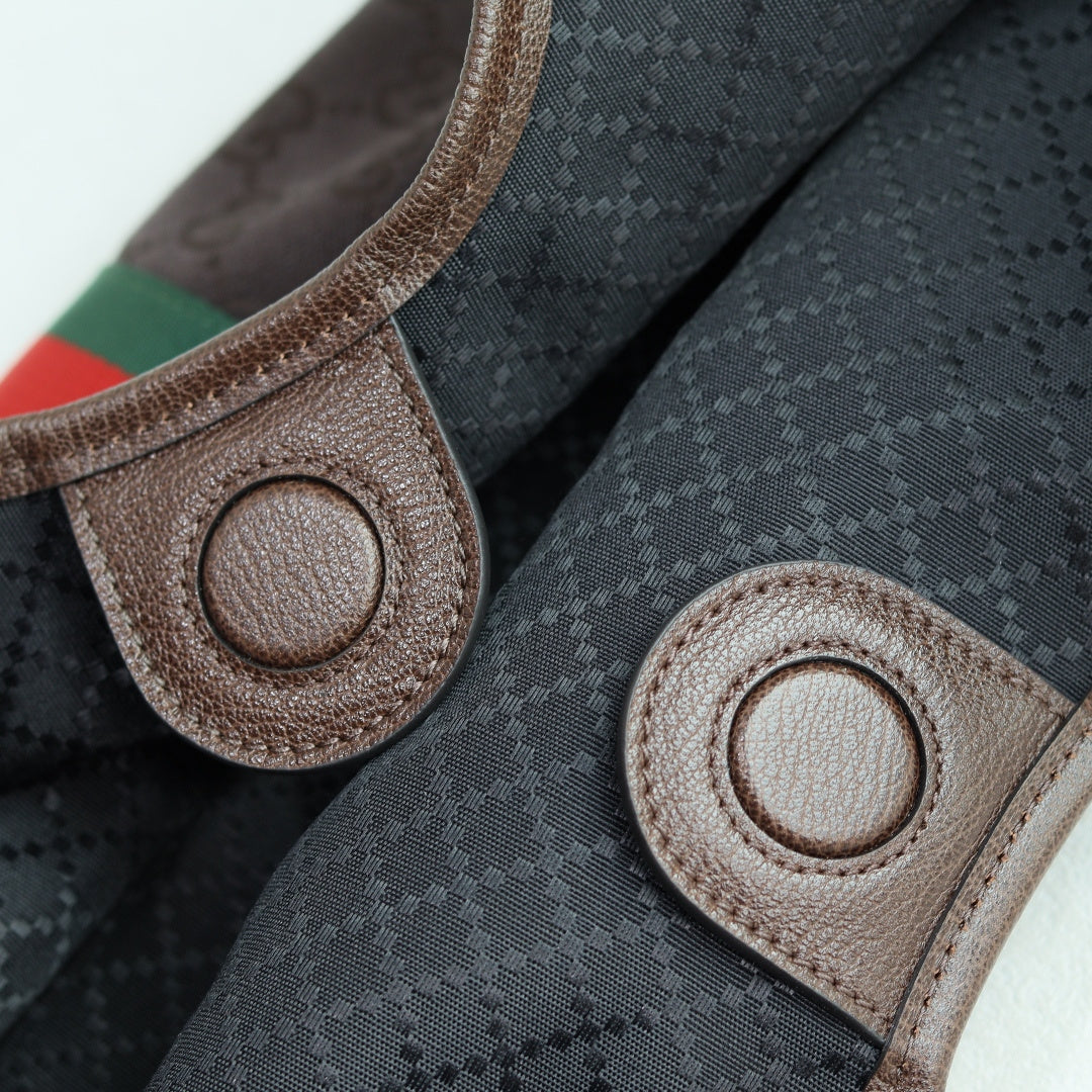Gucci 2026 Giglio Shoulder Bag 25cm Canvas Calfskin