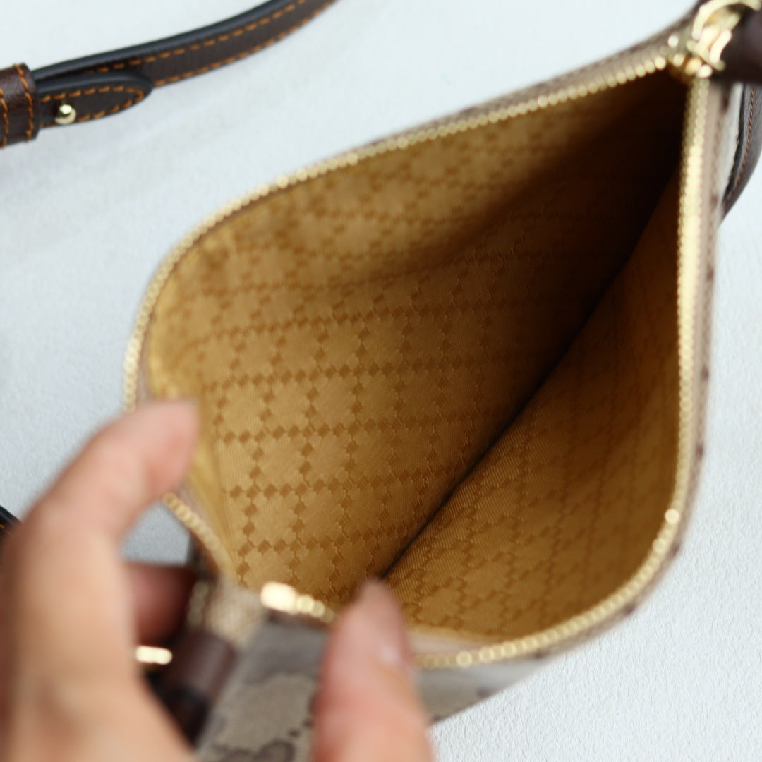 Gucci 2026 Giglio Shoulder Bag 25cm Canvas Calfskin