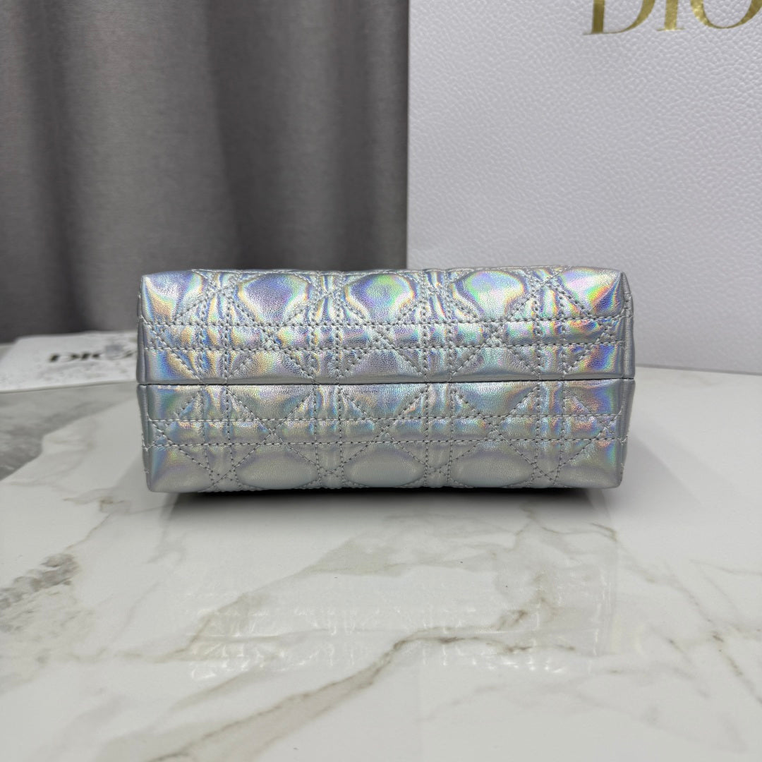 Dior 2026 Jolie Top Handle Mini Chain Handbag 18.5cm Grained Calfskin