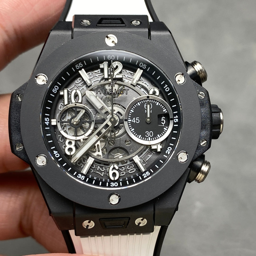 Hublot Big Bang Unico Black Magic 42mm White Rubber Strap