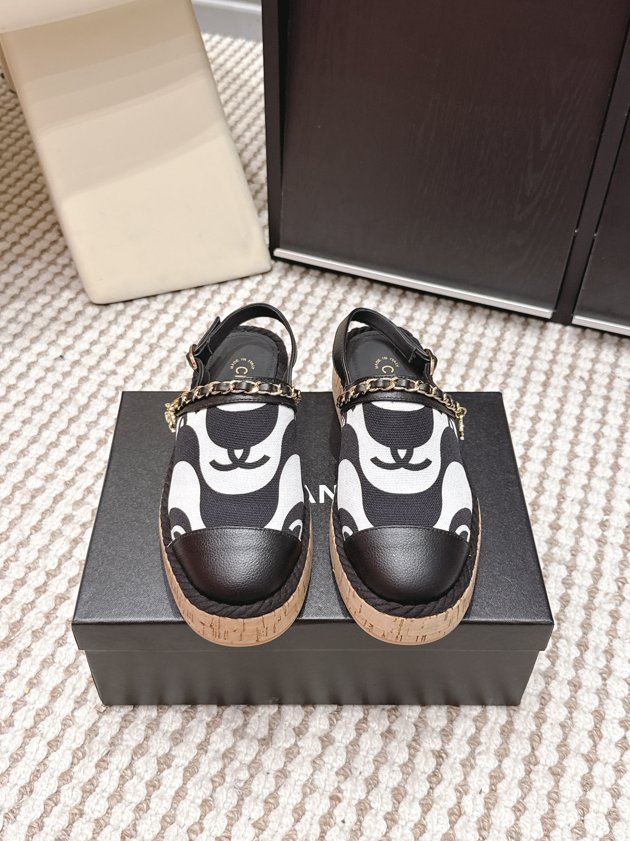 CC 26s Rope-Soled Sandals Canvas Leather