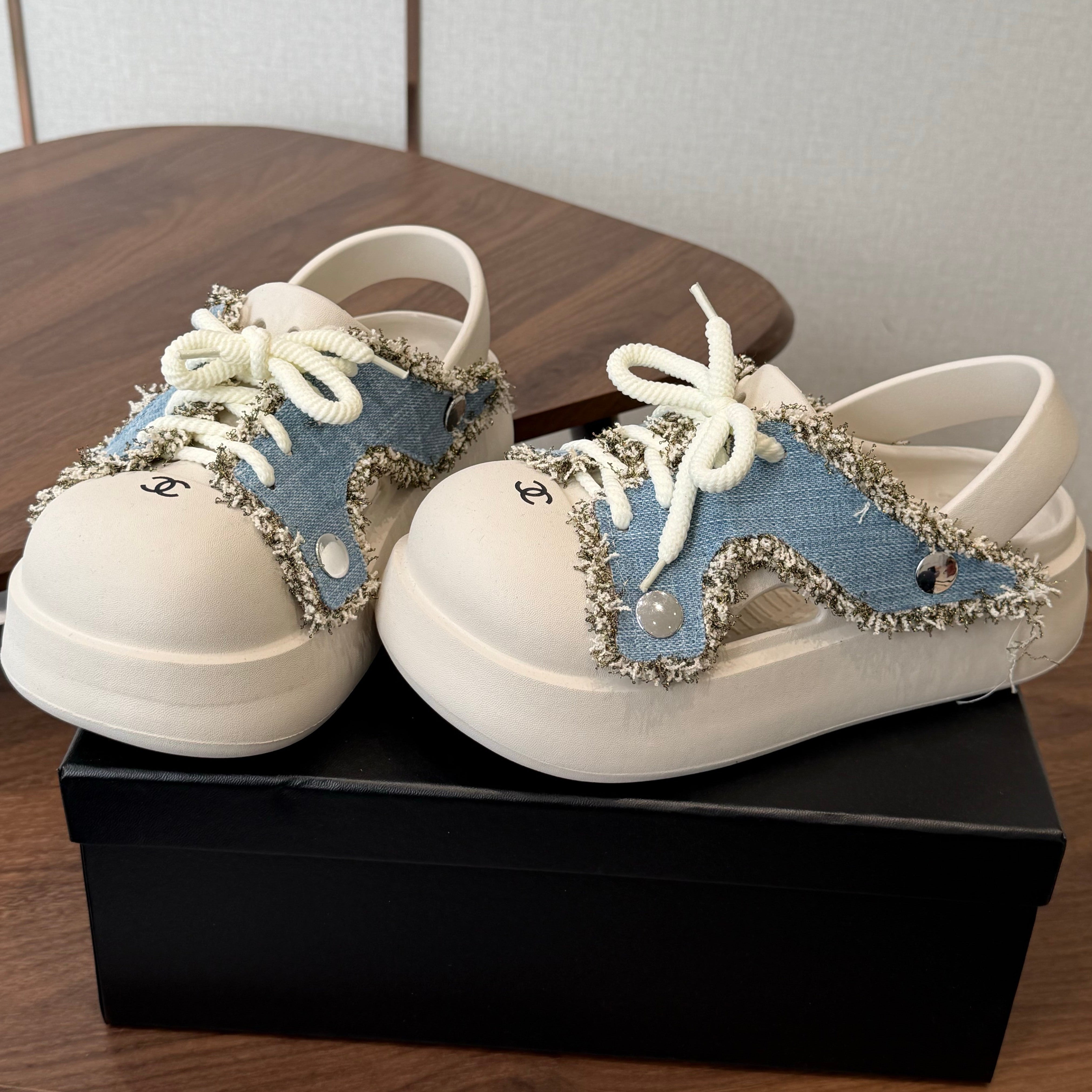 Chanel 2026 Platform Sandals Original Rubber Tweed 833954