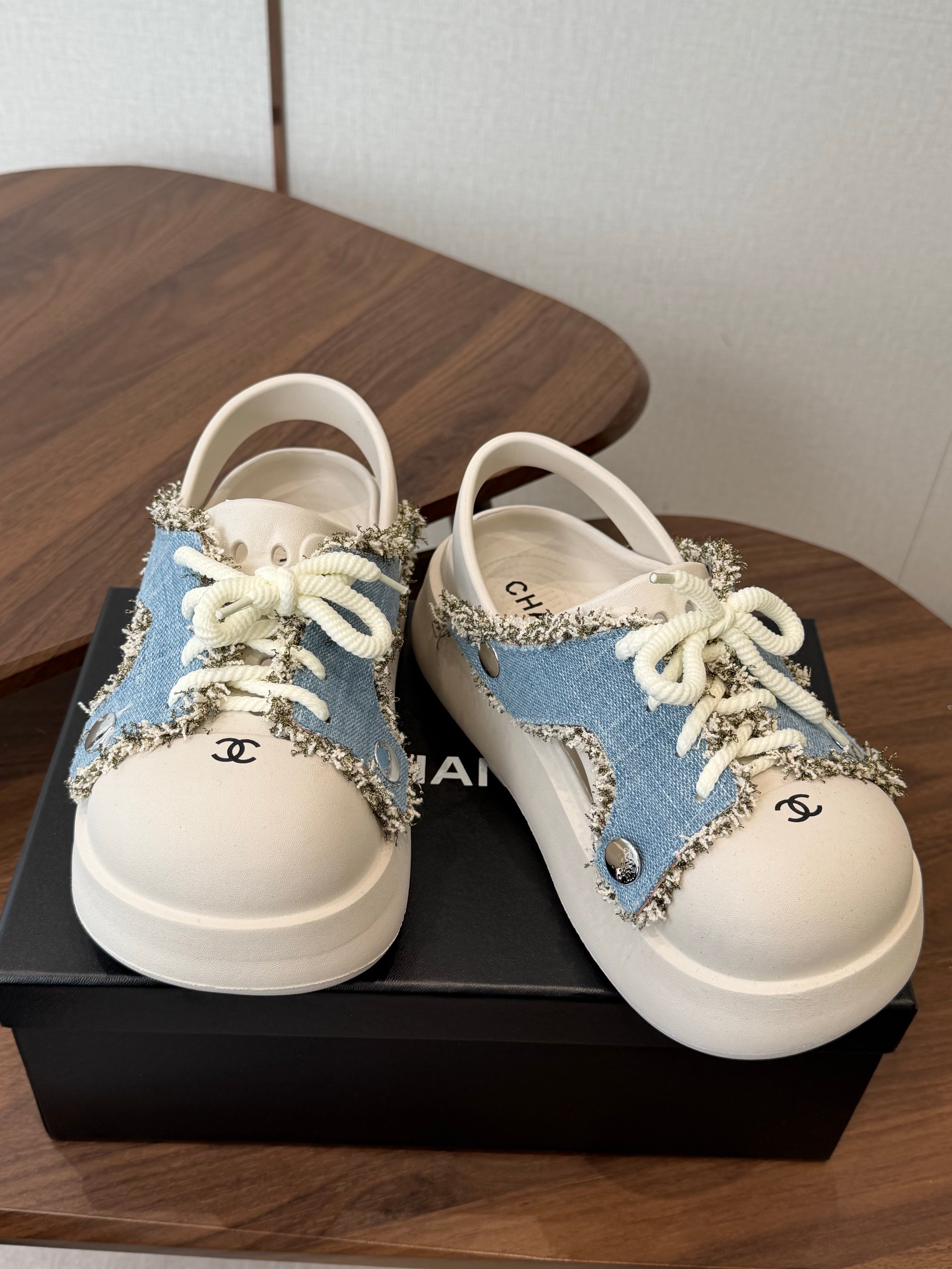 Chanel 2026 Platform Sandals Original Rubber Tweed 833954