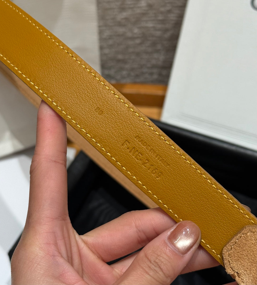 Celine 2026 Arc de Triomphe Belt 2.5cm Suede Cowhide
