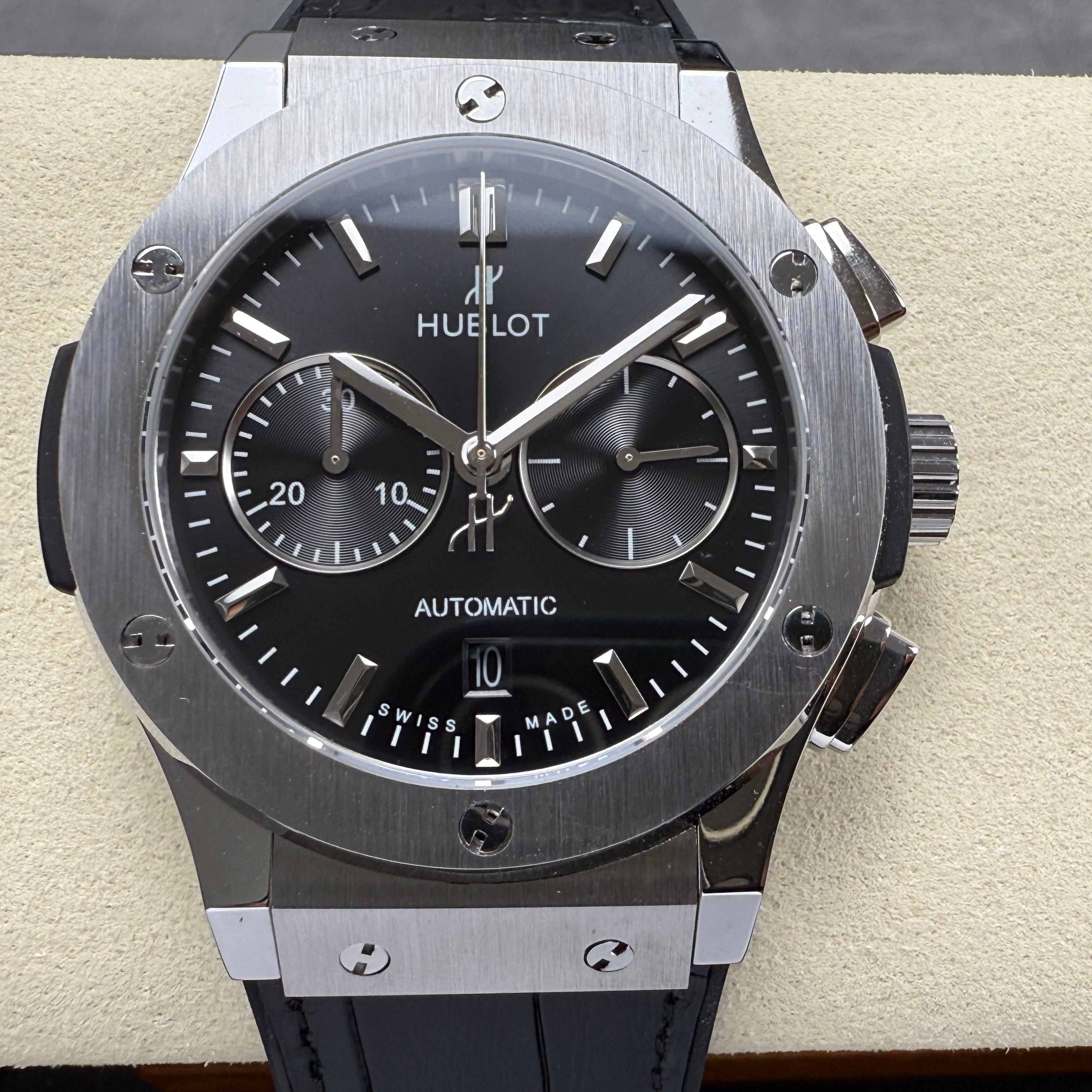 Hublot Classic Fusion Chronograph Black Dial Titanium 45mm Watch