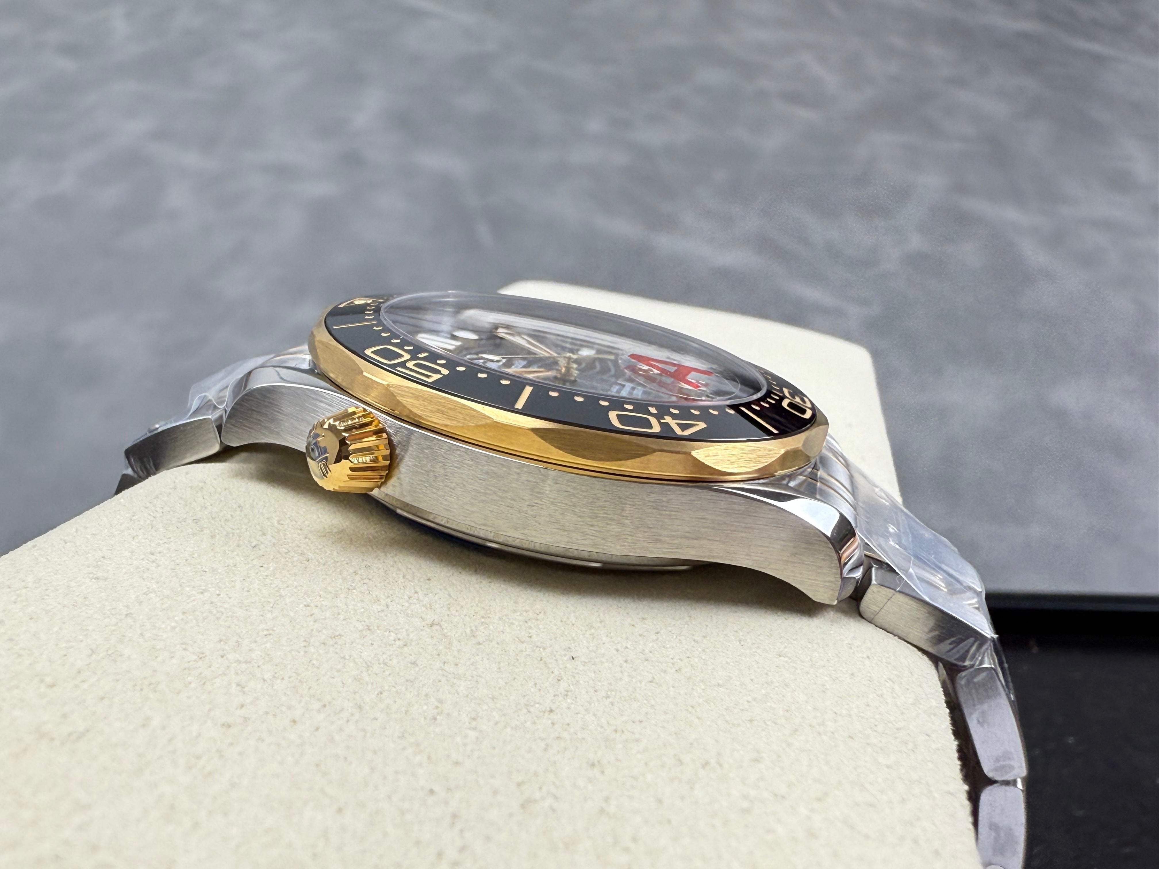 Omega Seamaster Diver 300M Co-Axial Master Chronometer 42mm Watch Steel Gold