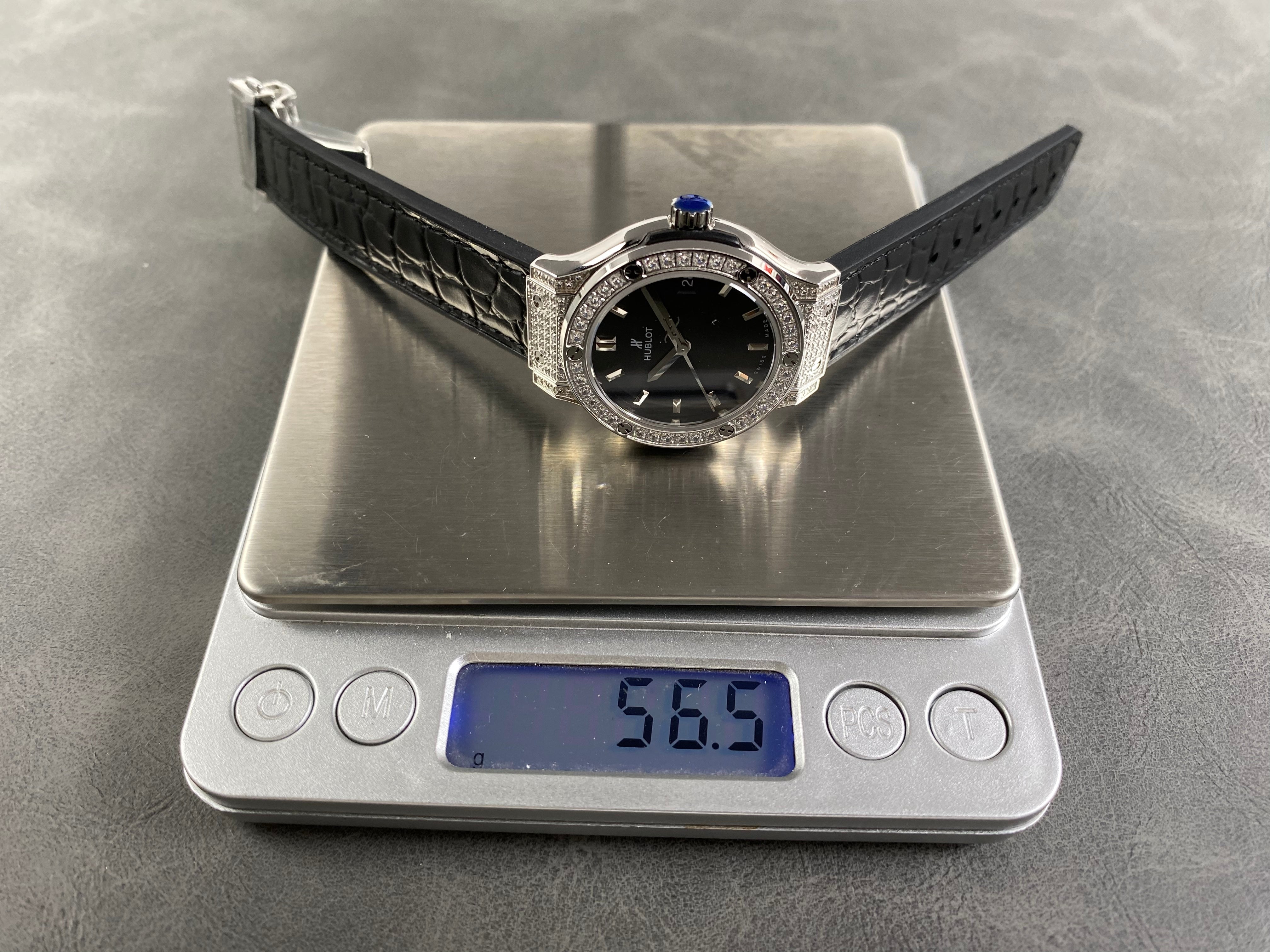 Hublot Classic Fusion 33mm Watch Black Dial And Black Leather Strap