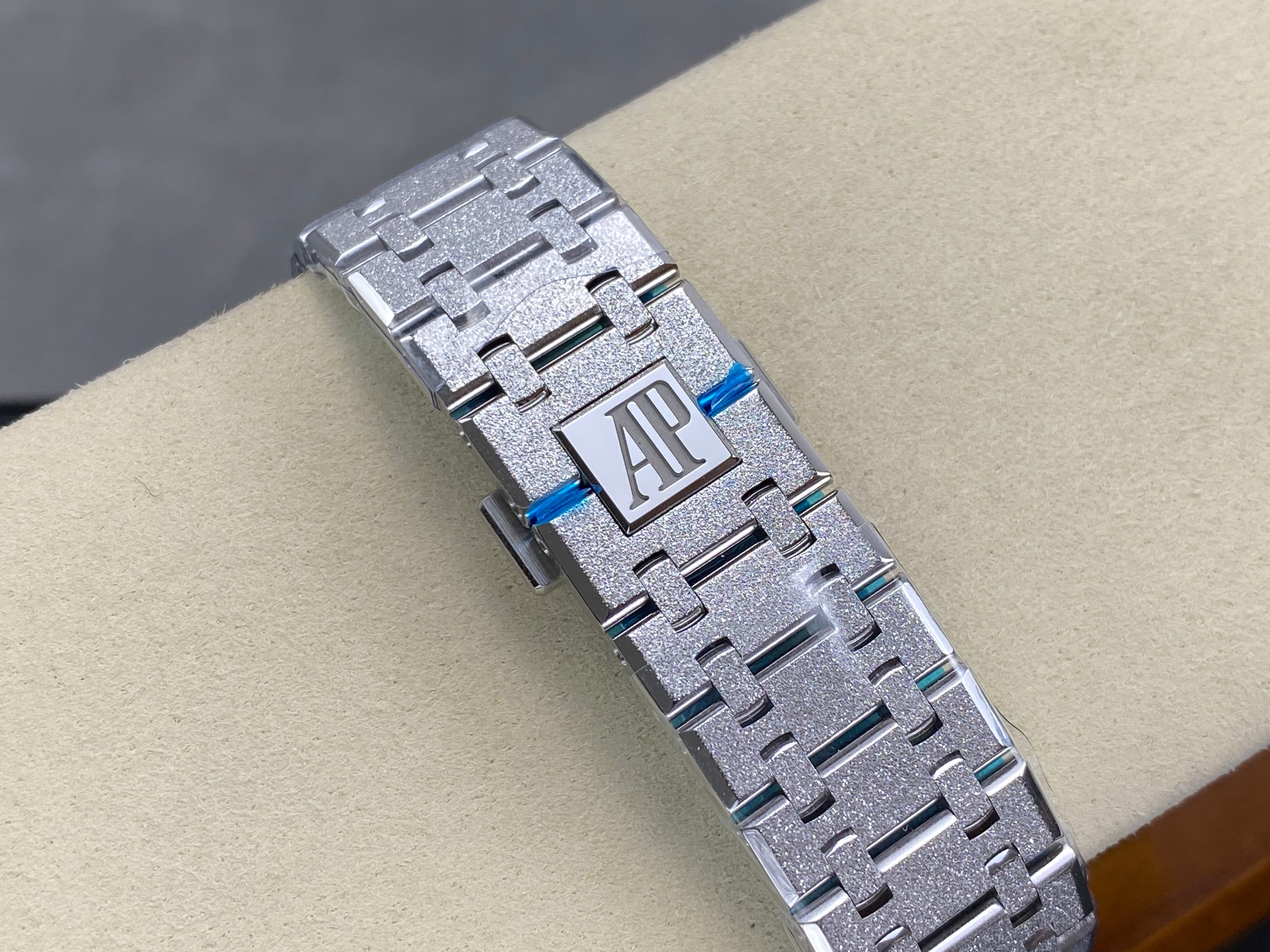 Audemars Piguet Royal Oak Chronograph 41mm Frosted Steel Case Blue Dial