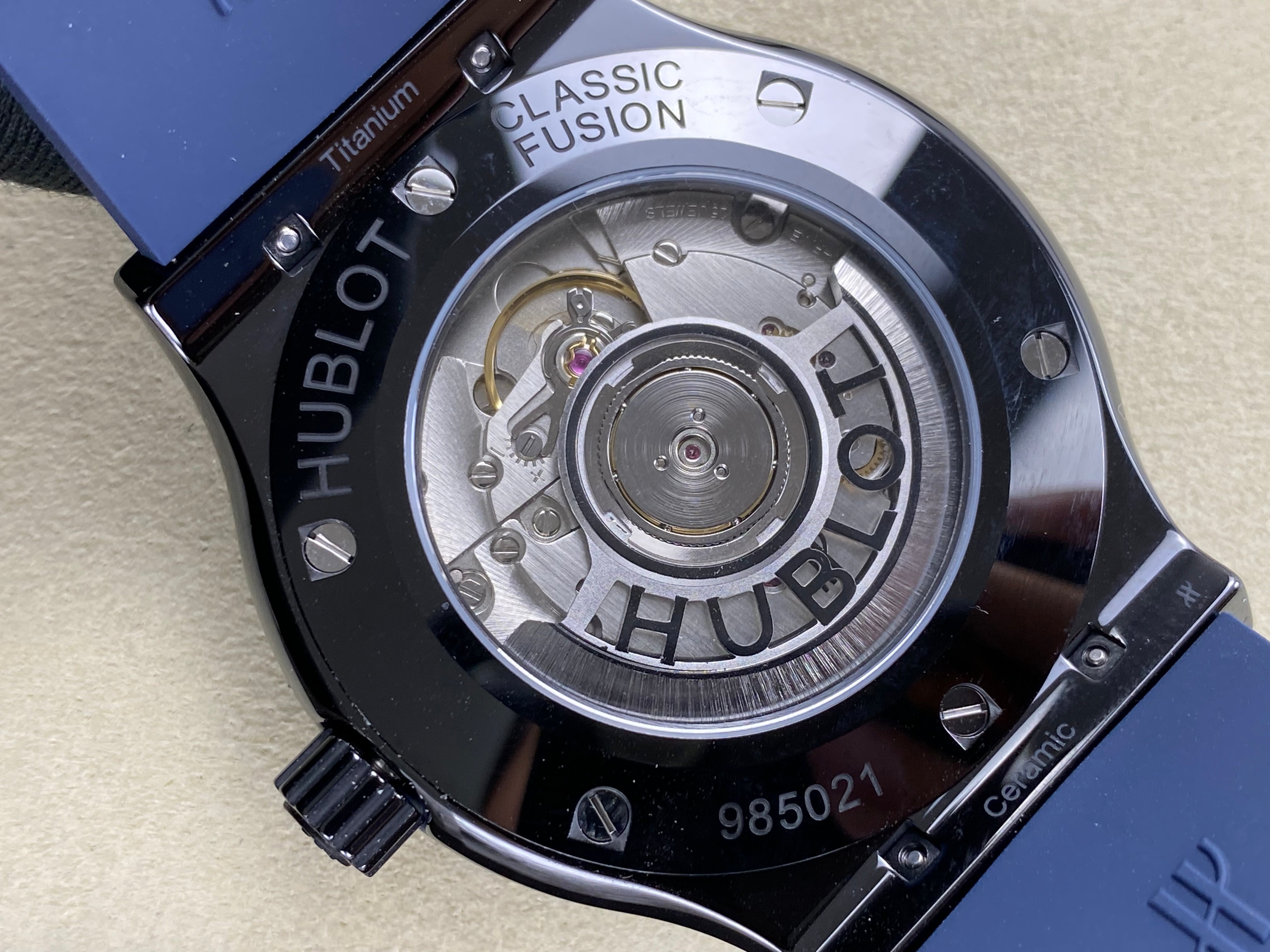 Hublot Classic Fusion Blue 42mm Blue Dial Rubber Strap