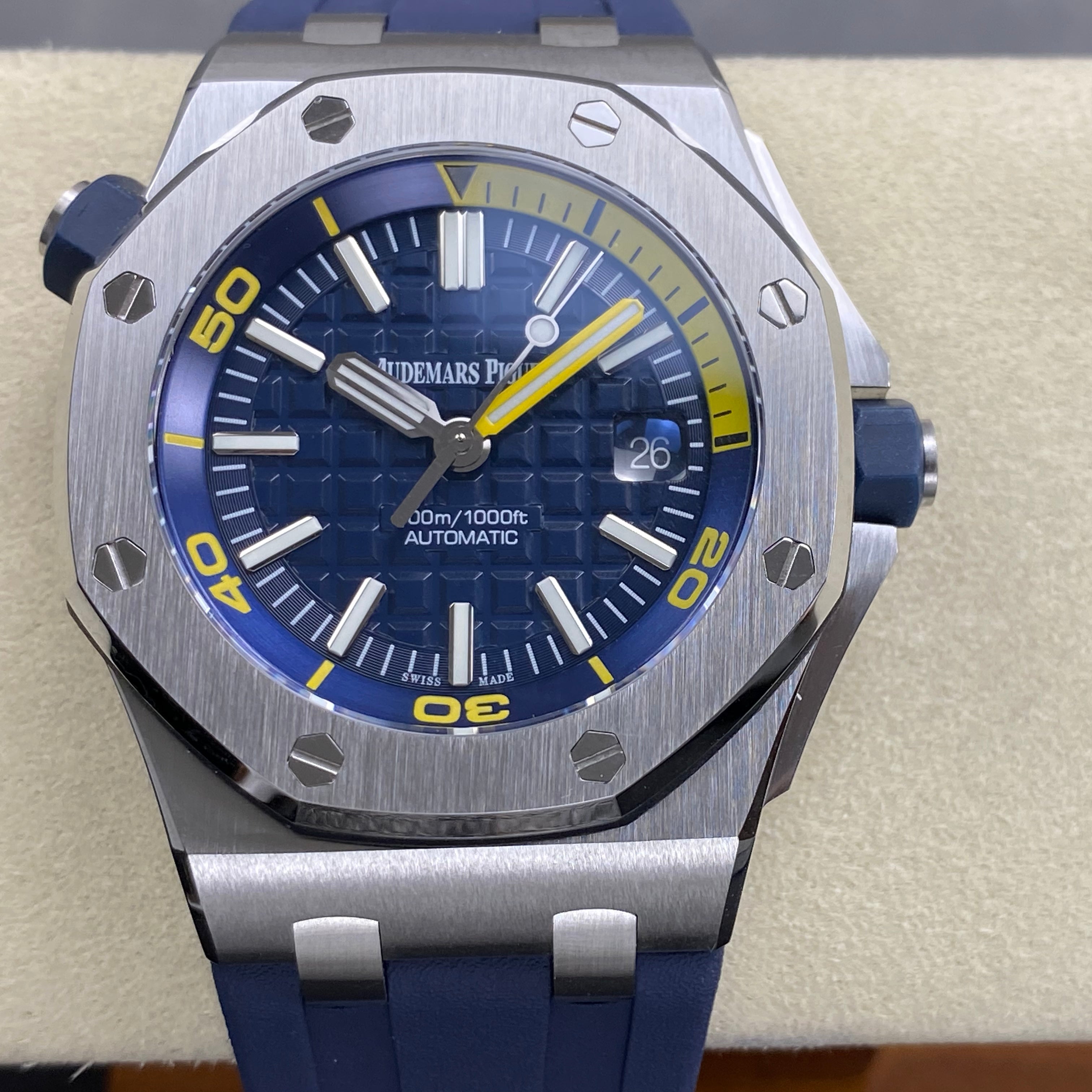 Audemars Piguet Royal Oak Offshore Diver 42mm Blue Yellow Dial