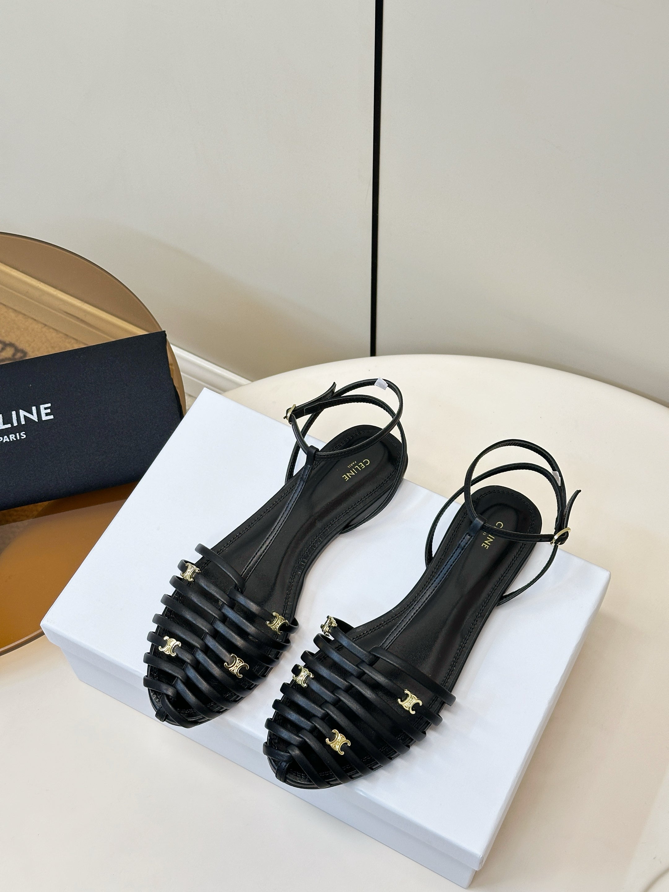 Celine 26 Cage Sandals Leather 771072