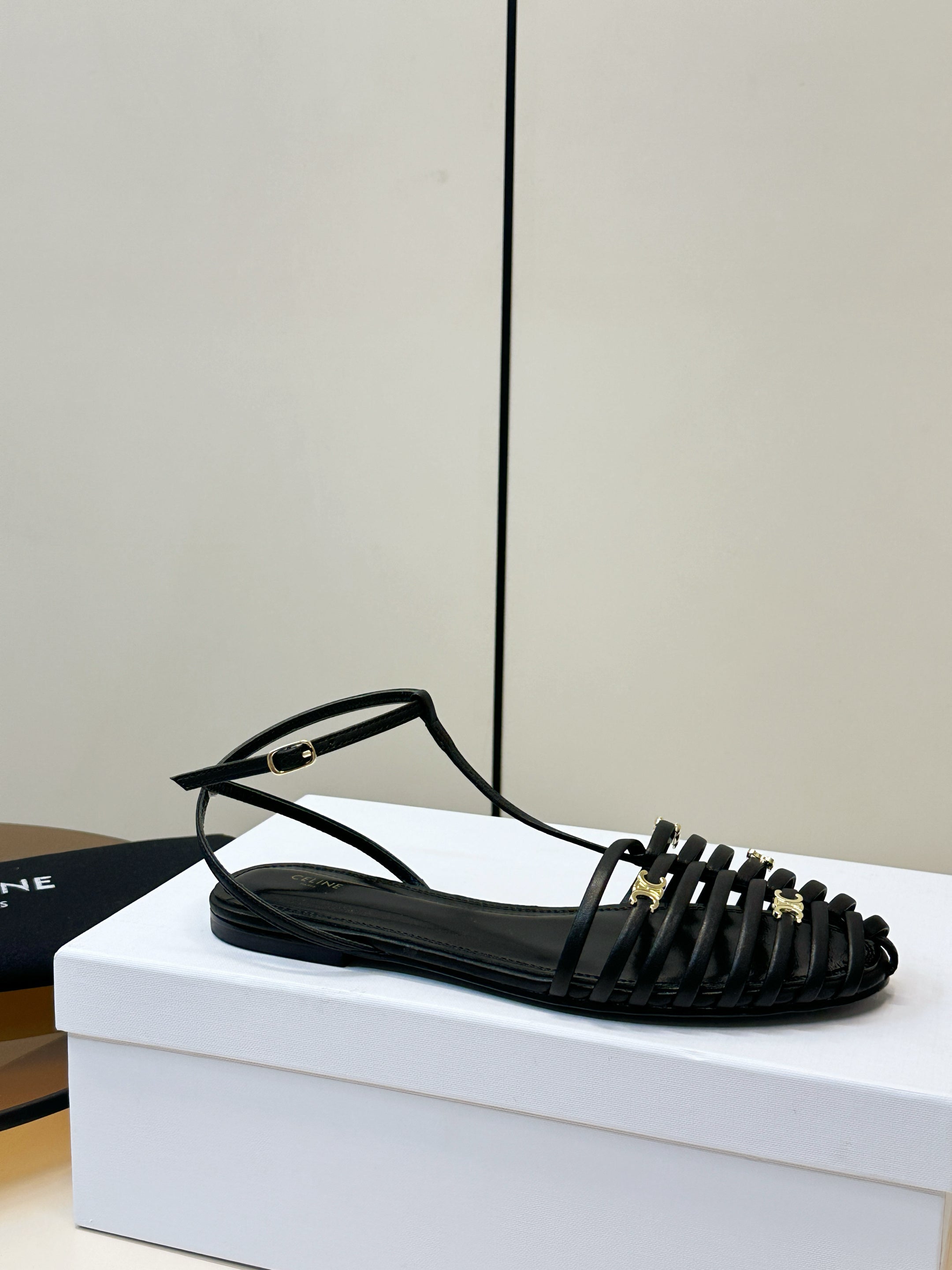 Celine 26 Cage Sandals Leather 771072