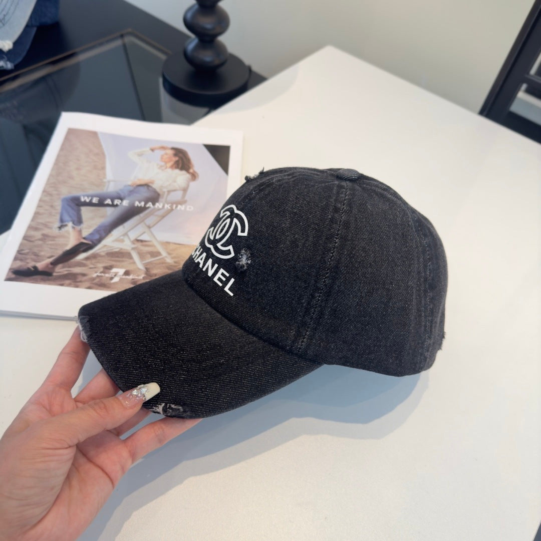 Chanel Baseball Cap Denim Cotton 343547