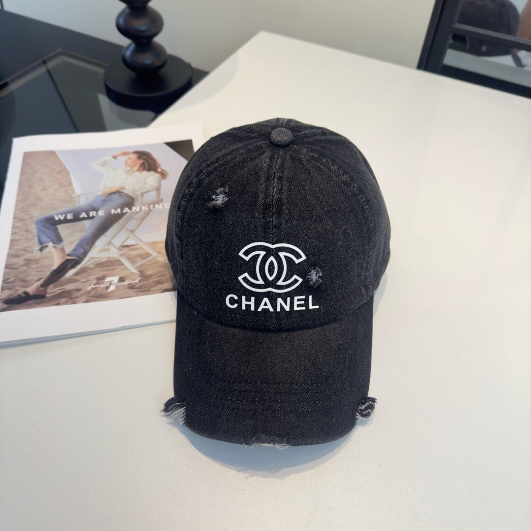 Chanel Baseball Cap Denim Cotton 343547