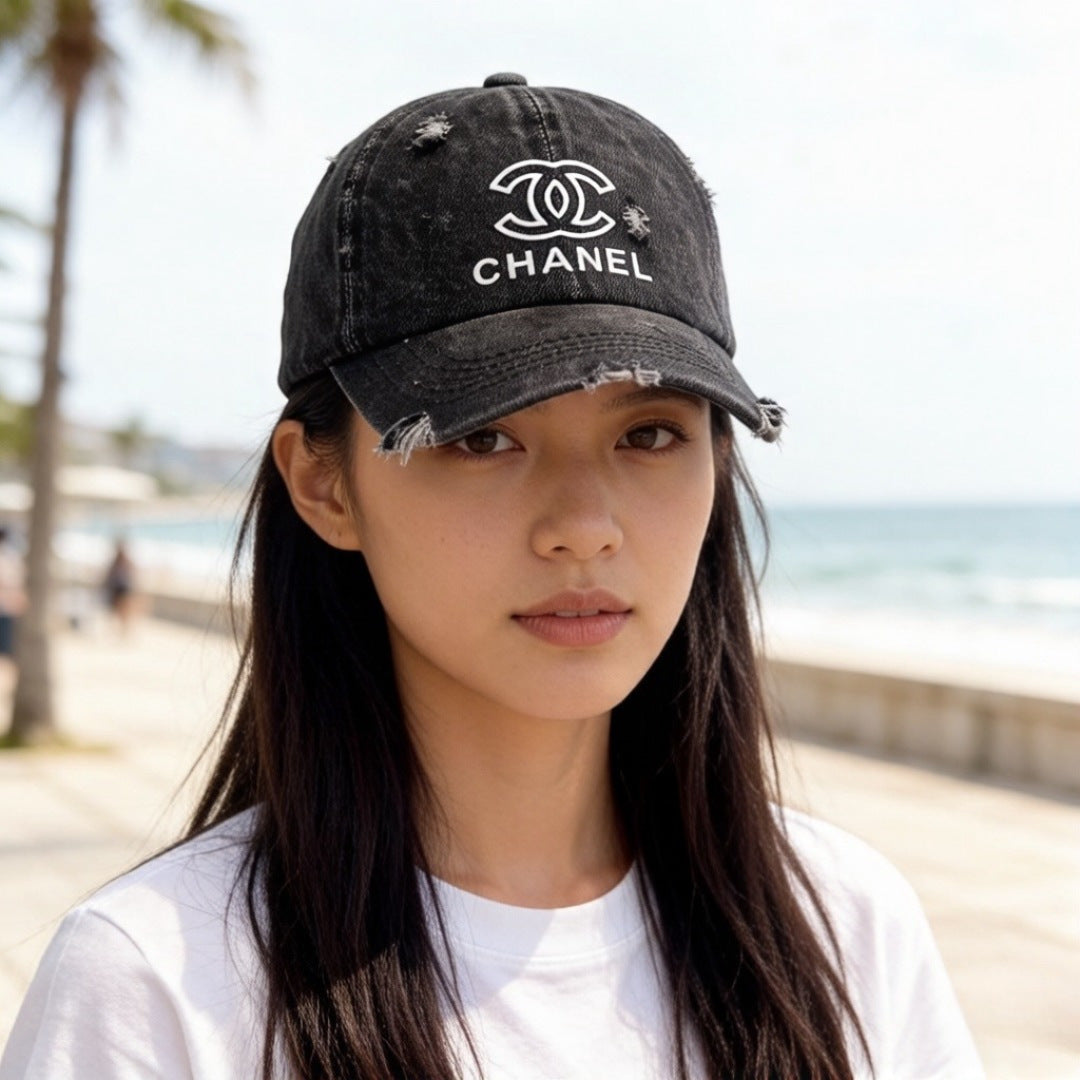 Chanel Baseball Cap Denim Cotton 343547