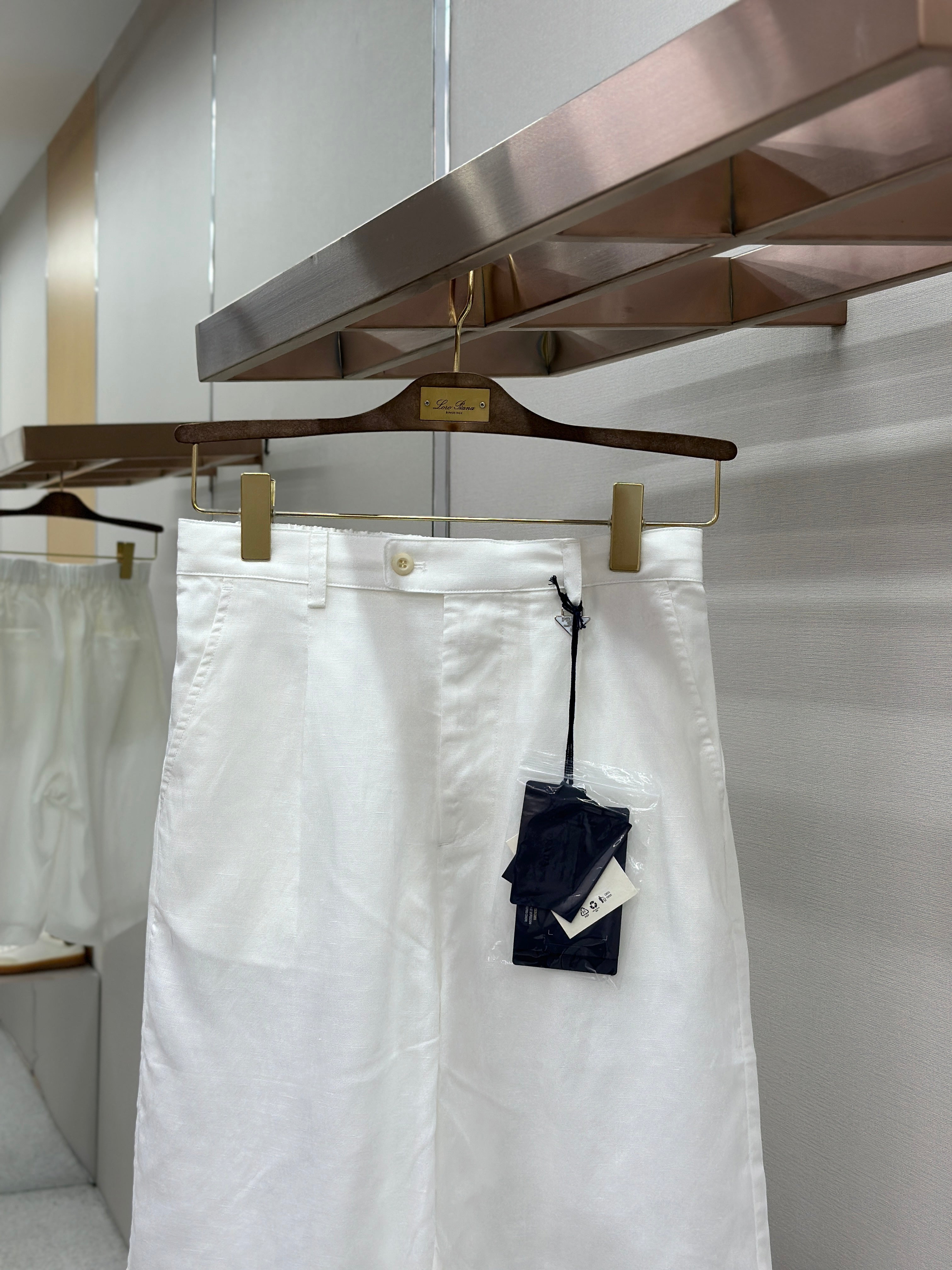 PRA 2026 Men's Linen Shorts White Fabric 917701