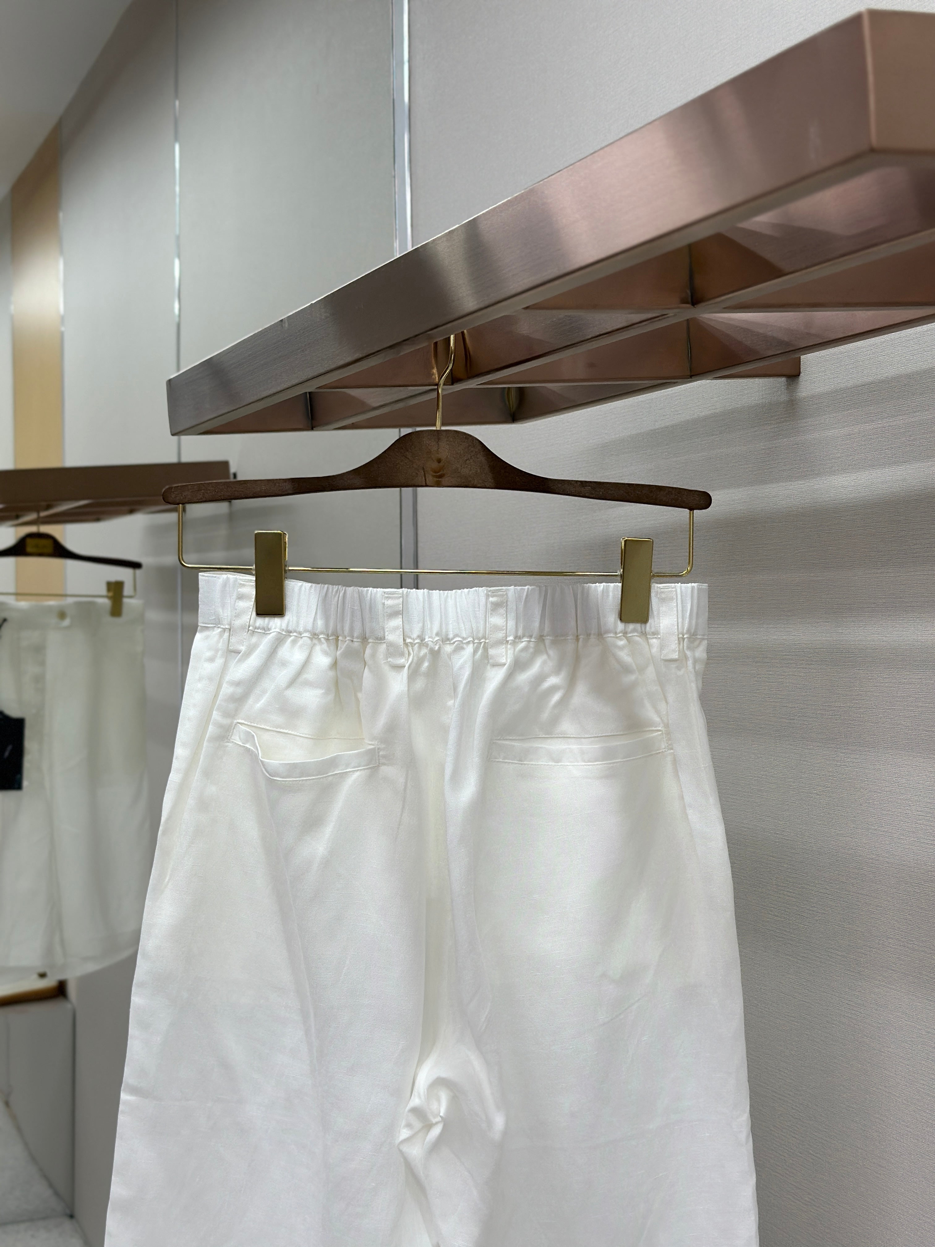 PRA 2026 Men's Linen Shorts White Fabric 917701