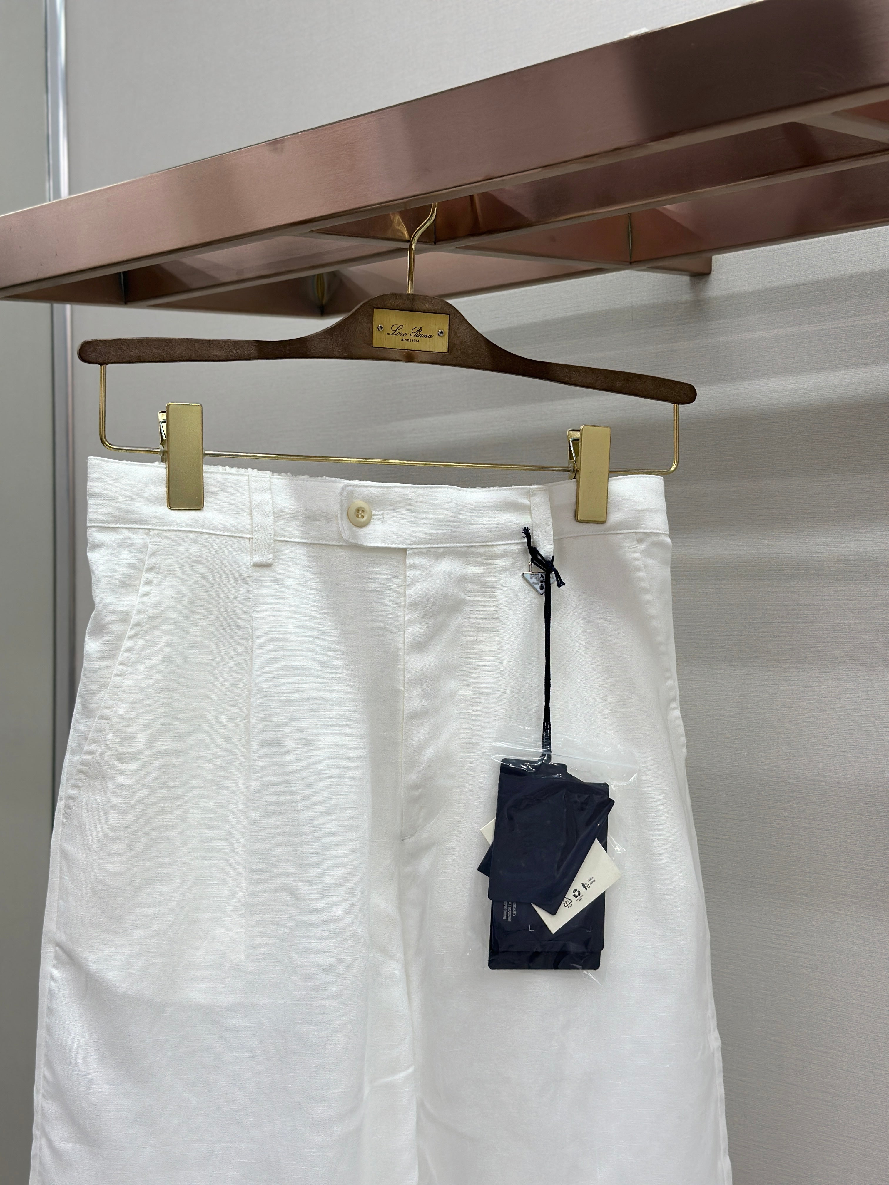 PRA 2026 Men's Linen Shorts White Fabric 917701