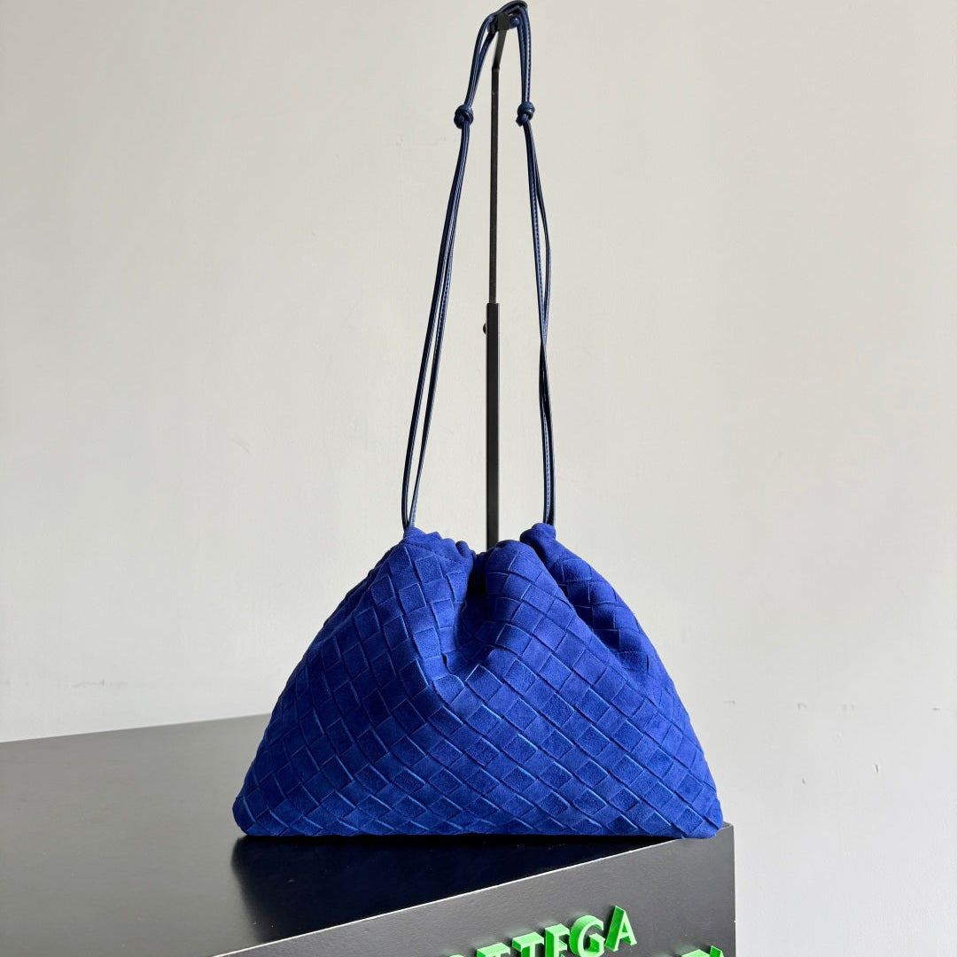 Bottega Veneta 2026 Dust Bag 32cm Blue Suede 137068