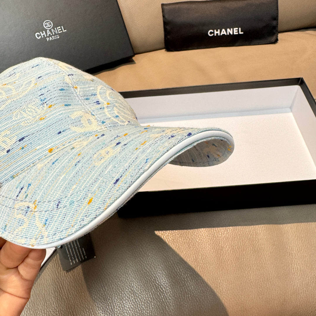 Chanel Baseball Cap Denim Cotton 343796
