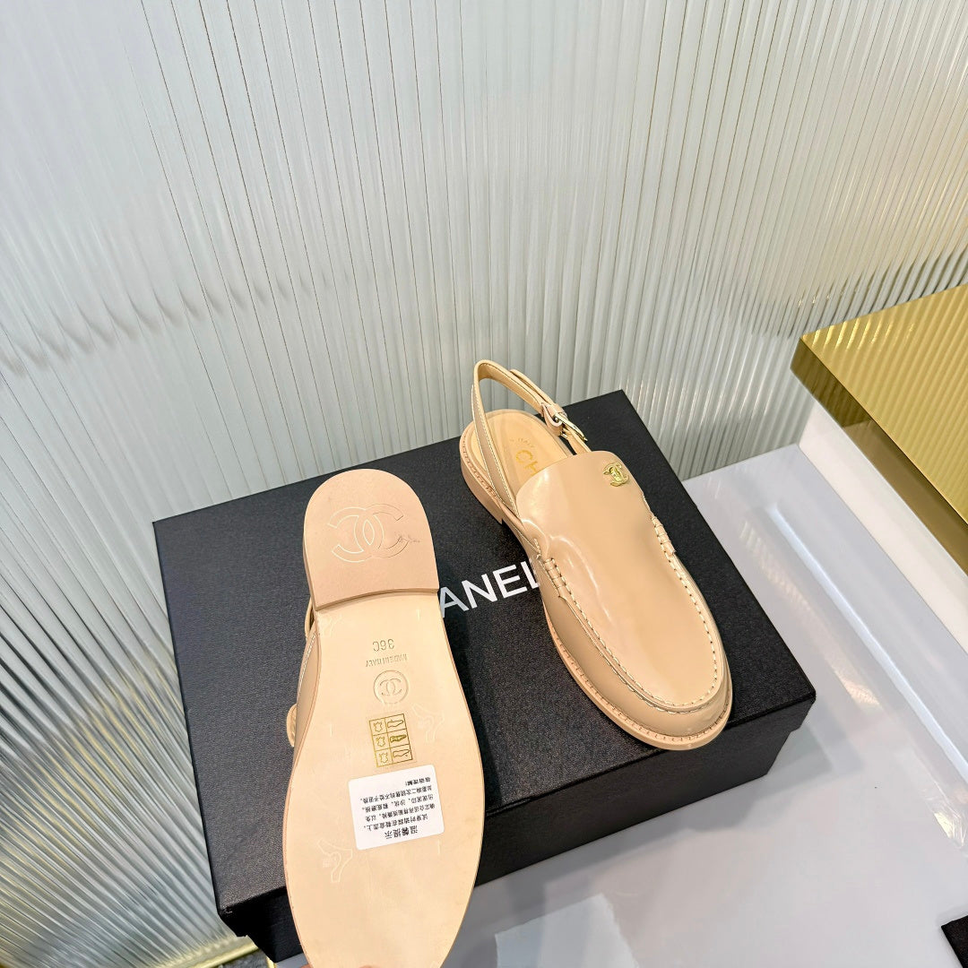 Chanel 2026  Slingback Loafers 35mm Shiny Calfskin 780968