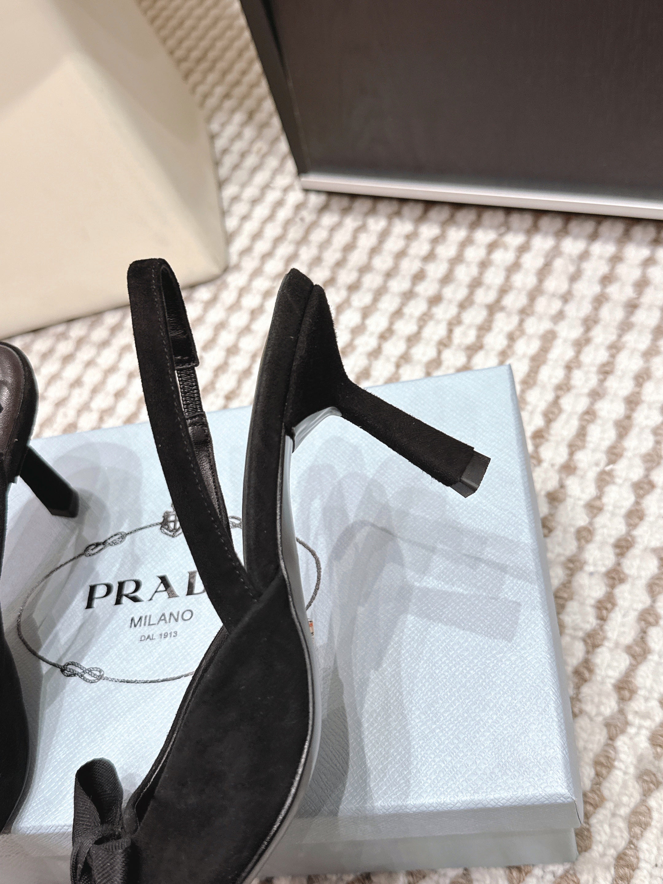 PRA 2026S Slingback 70 Black Suede 657735