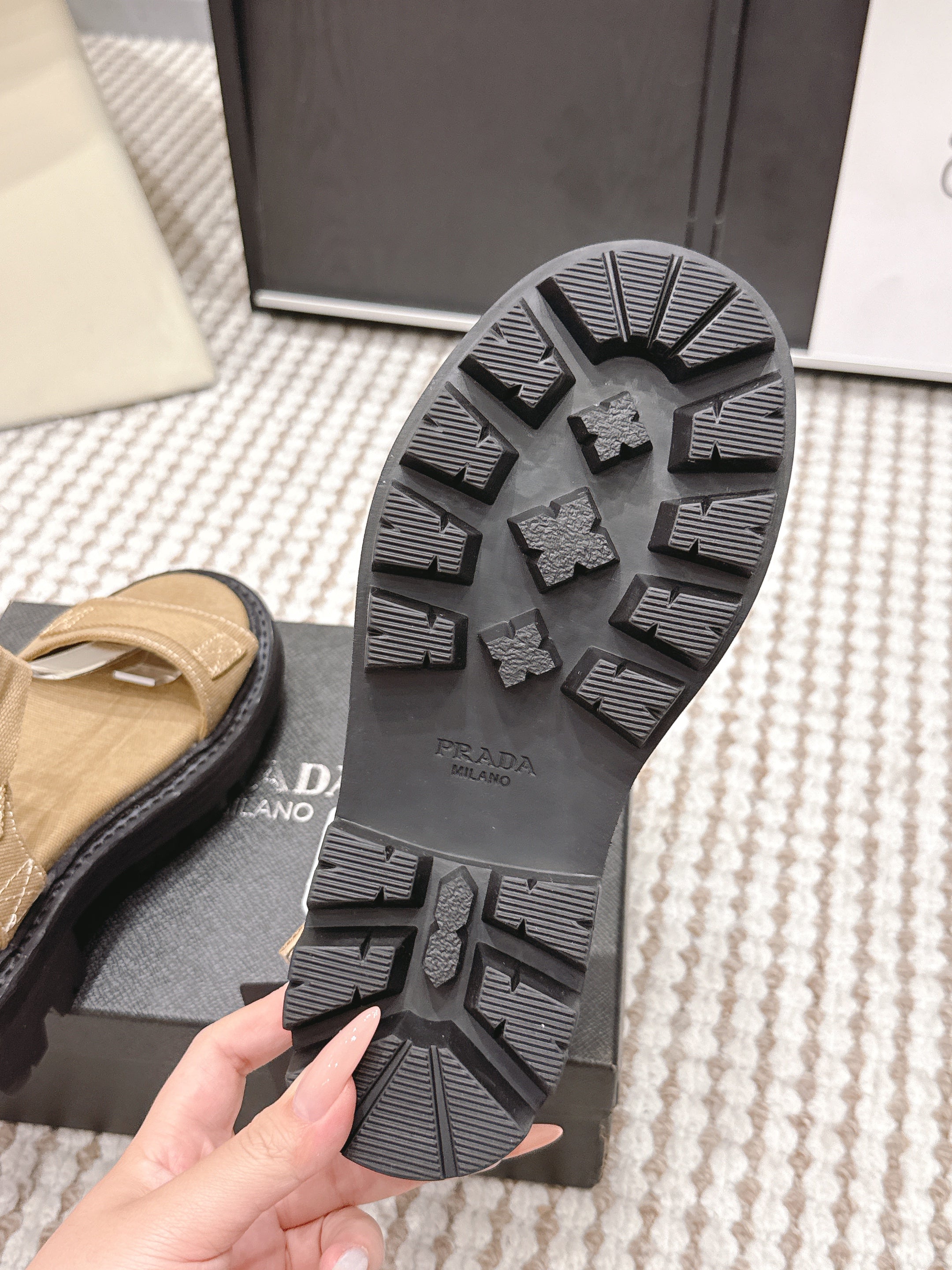 PRA 2026S Roman Sandals Beige Canvas 657522