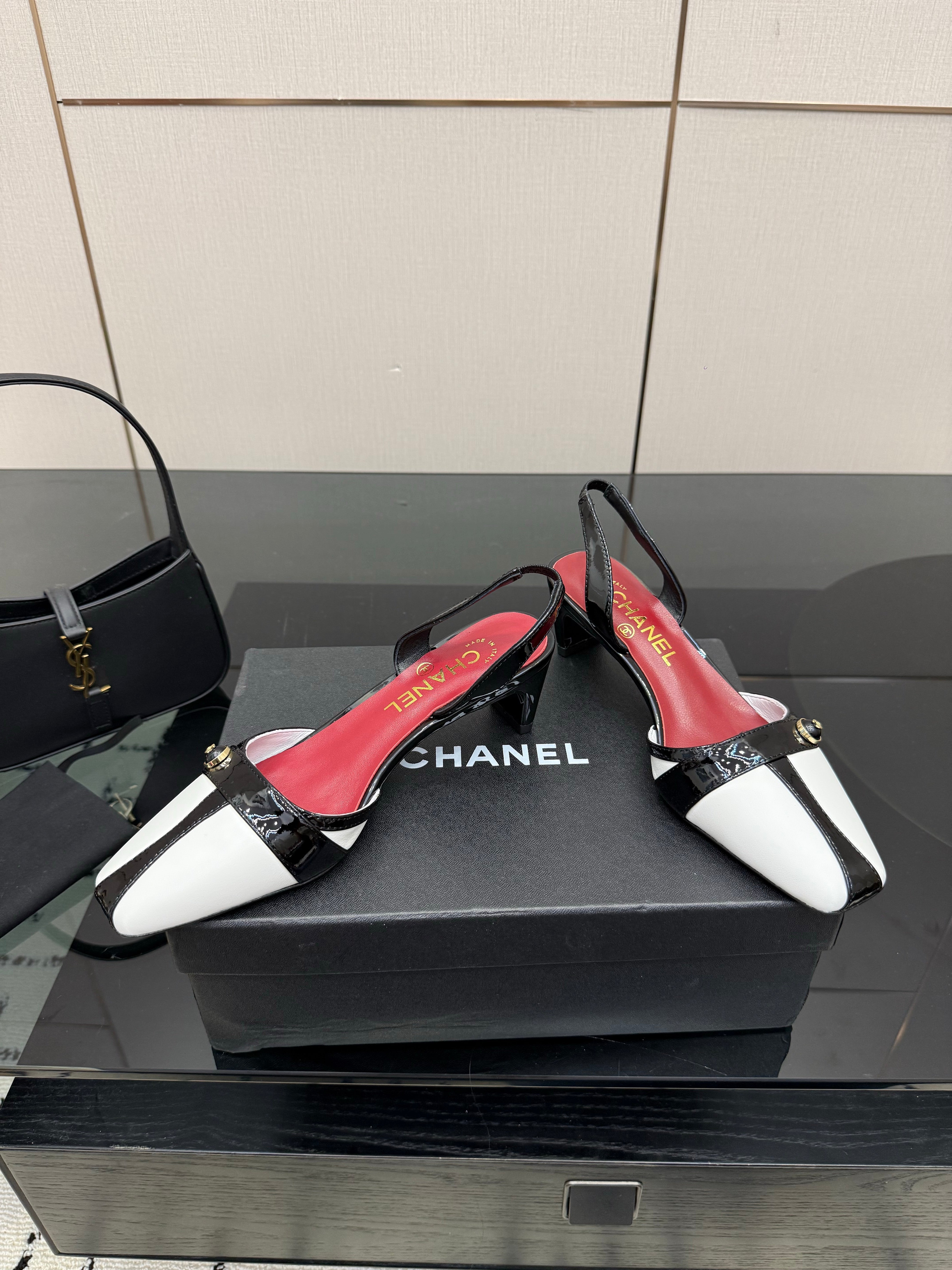 Chanel 2026 Slingback Shoes 50mm Patent Leather 791596