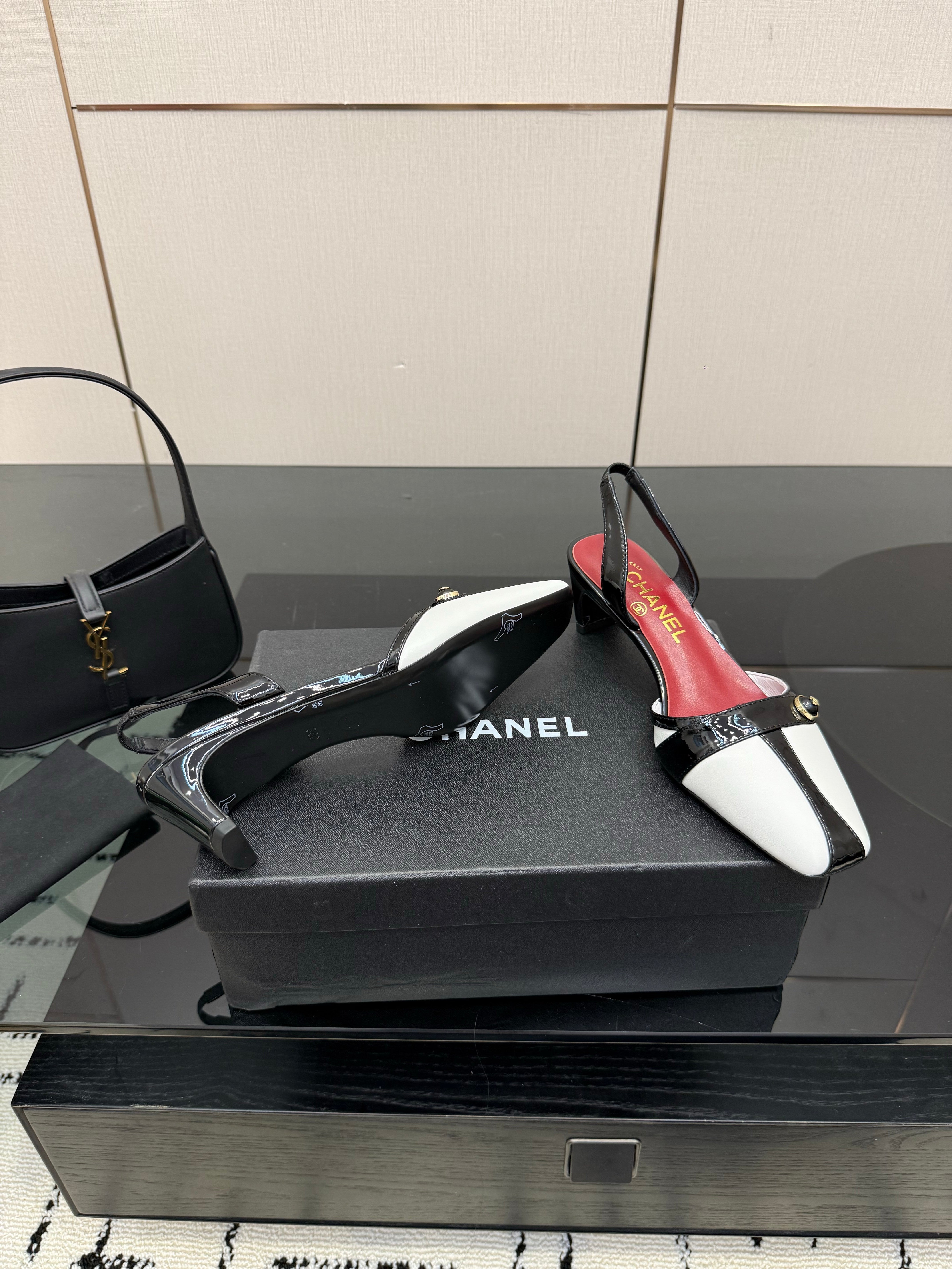 Chanel 2026 Slingback Shoes 50mm Patent Leather 791596