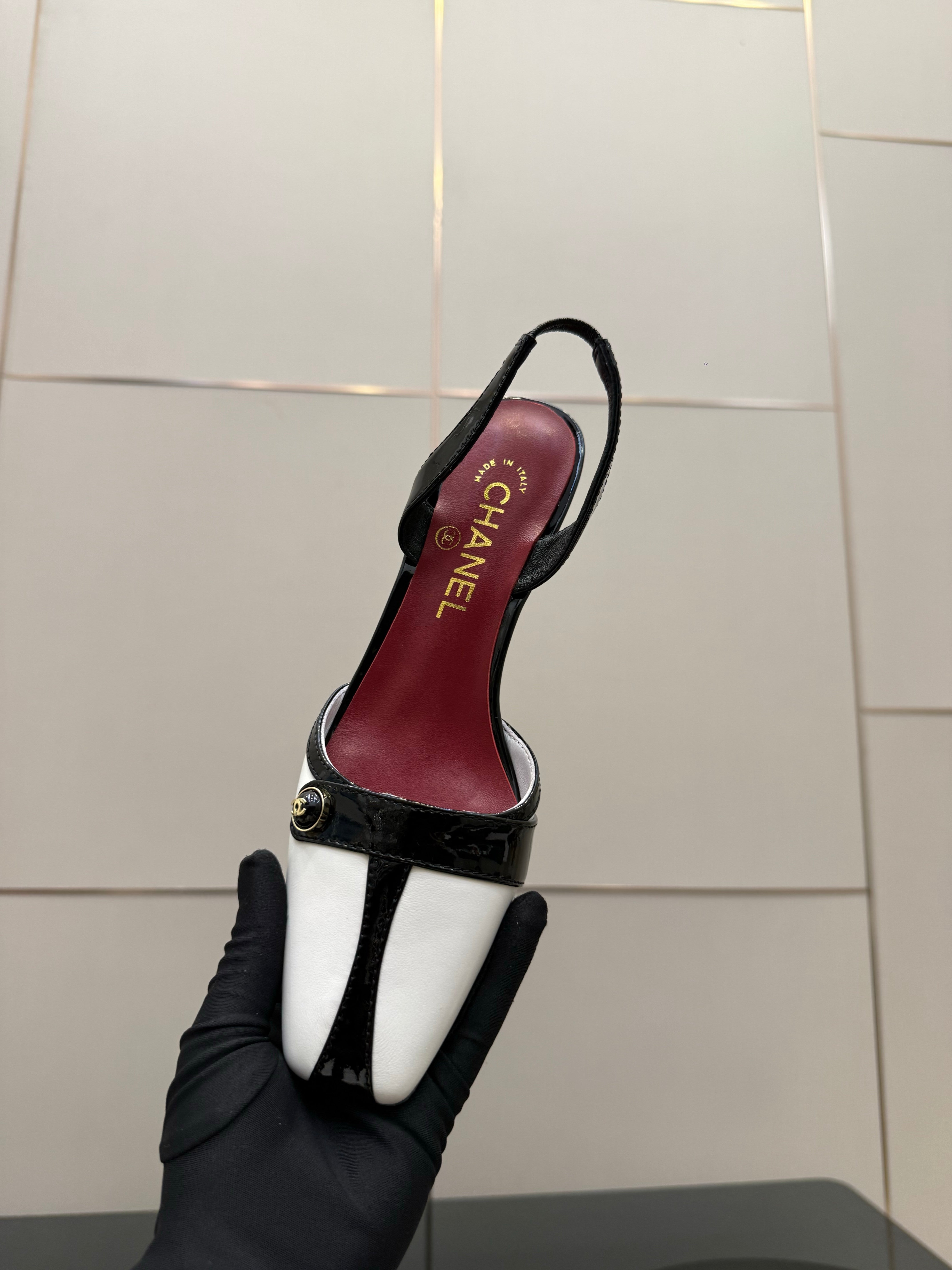 Chanel 2026 Slingback Shoes 50mm Patent Leather 791596