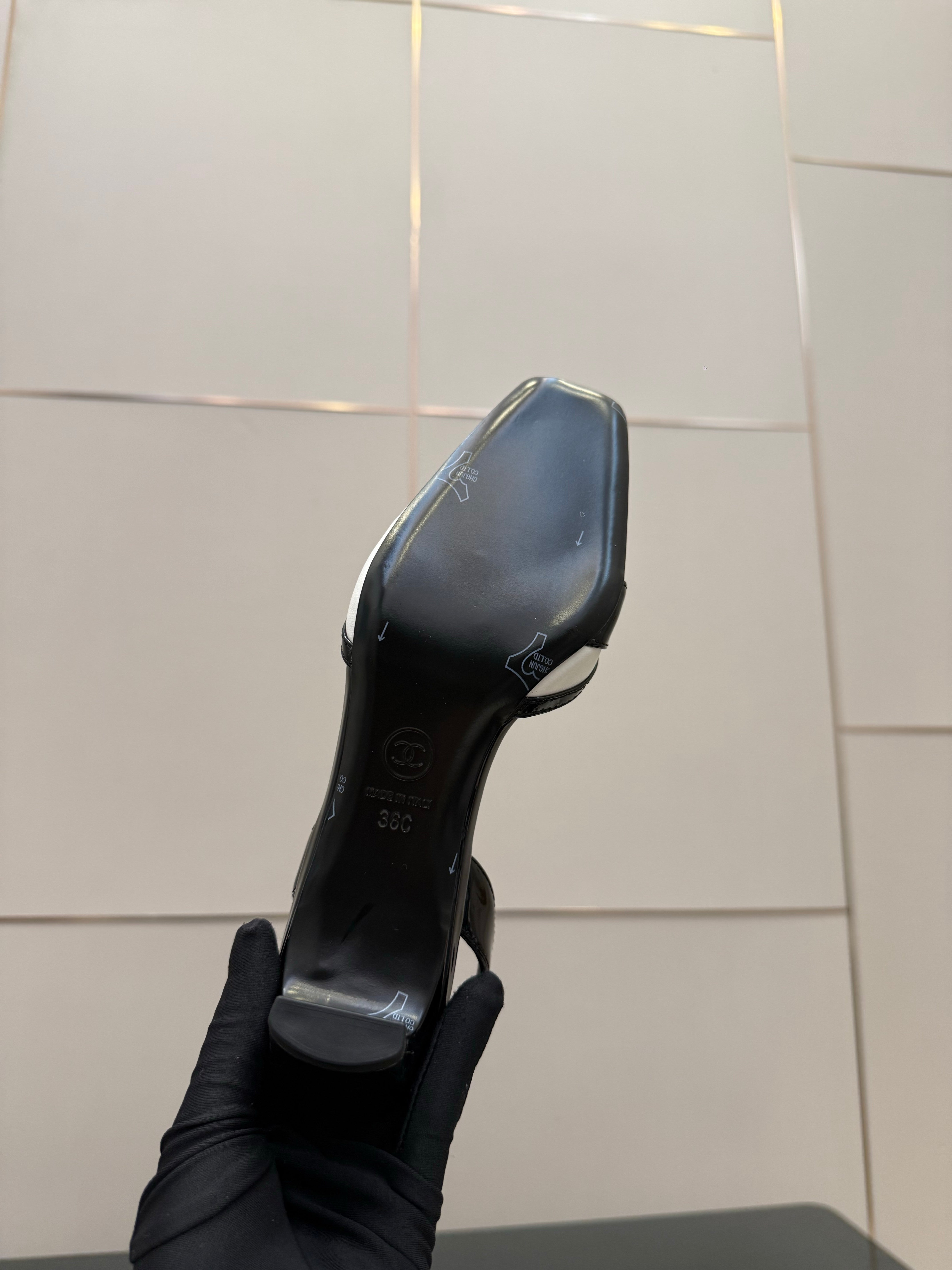 Chanel 2026 Slingback Shoes 50mm Patent Leather 791596
