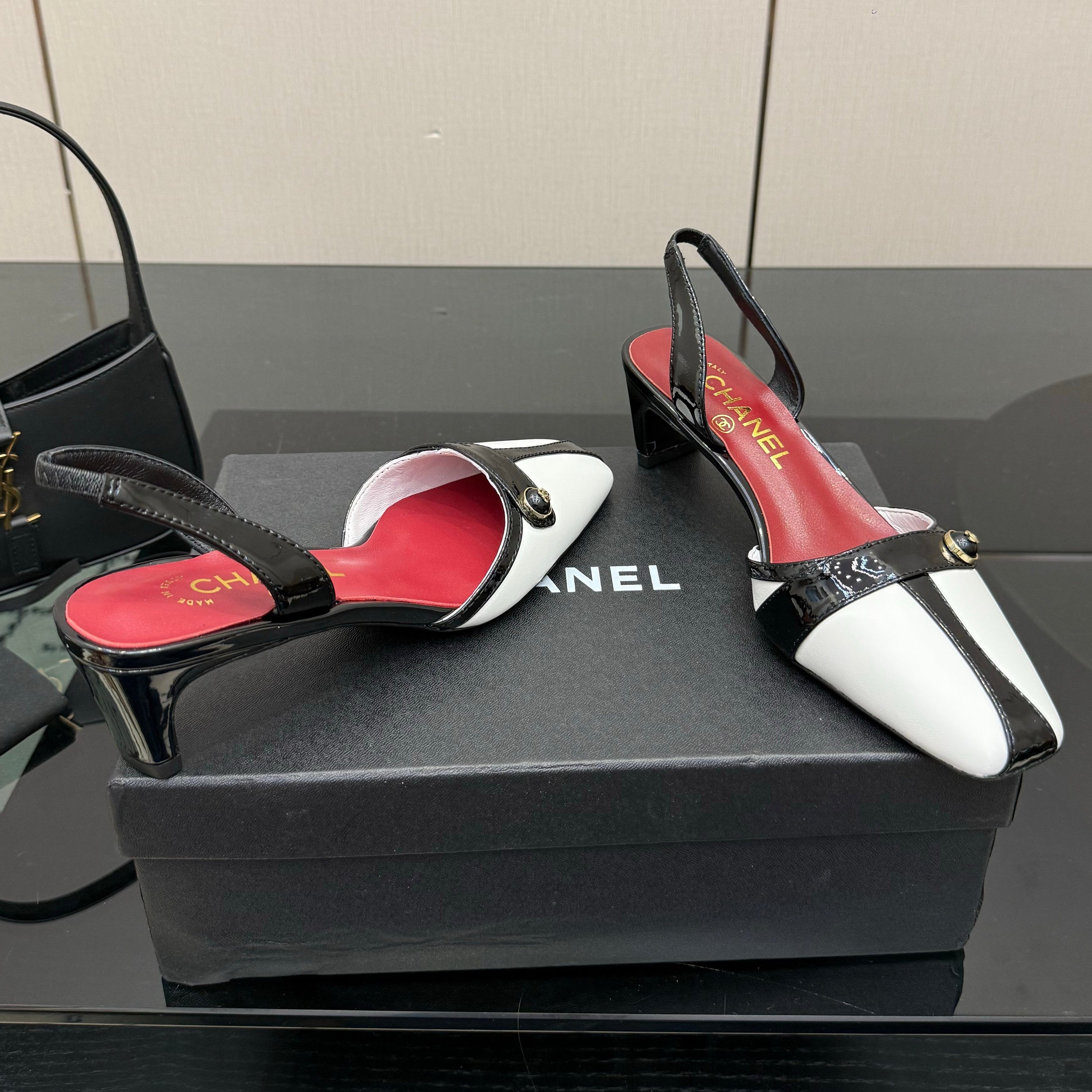 Chanel 2026 Slingback Shoes 50mm Patent Leather 791596