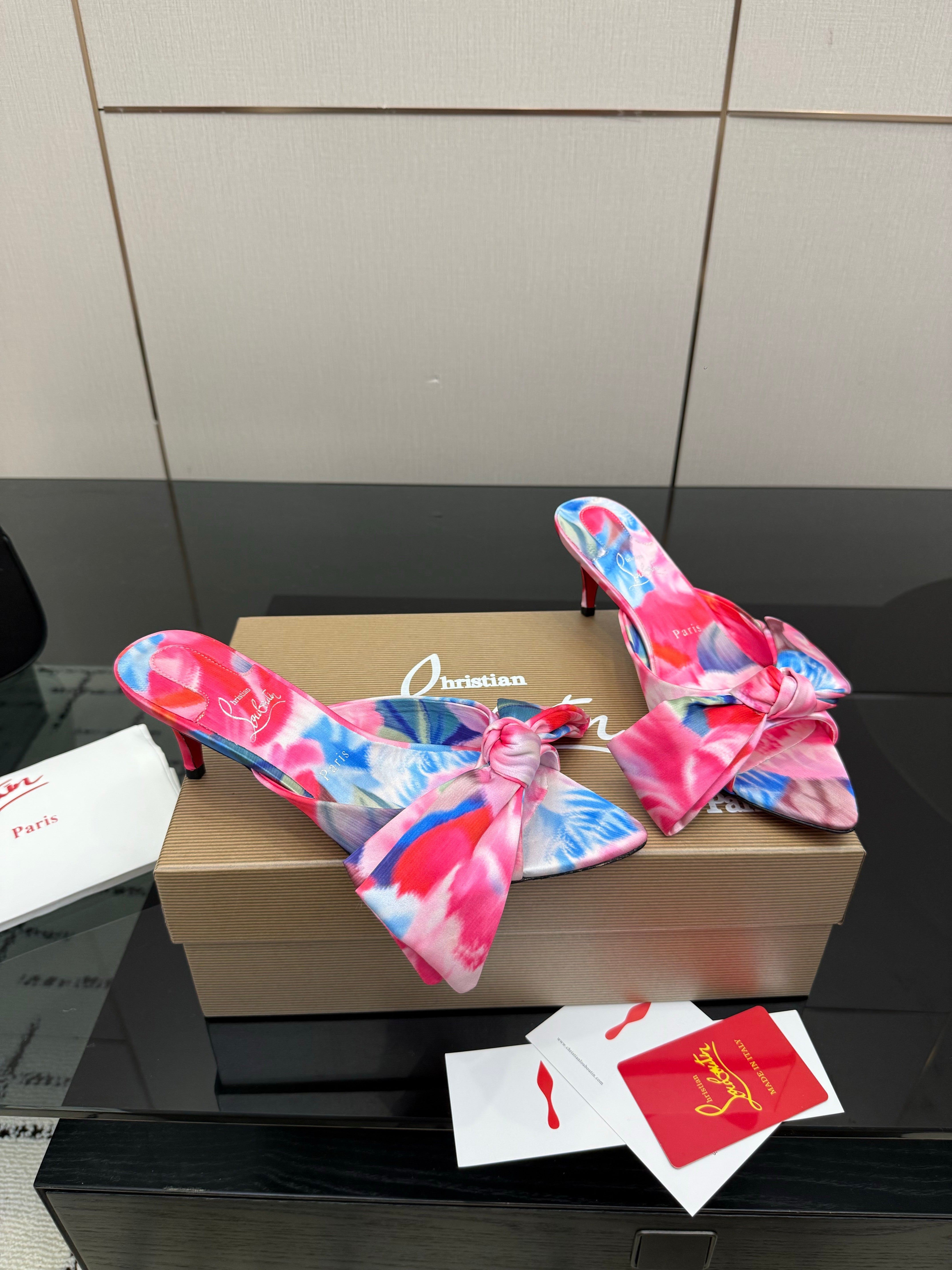 Christian Louboutin 2026 Mulazee 60mm Mule Sandals Silk Sheepskin 791581