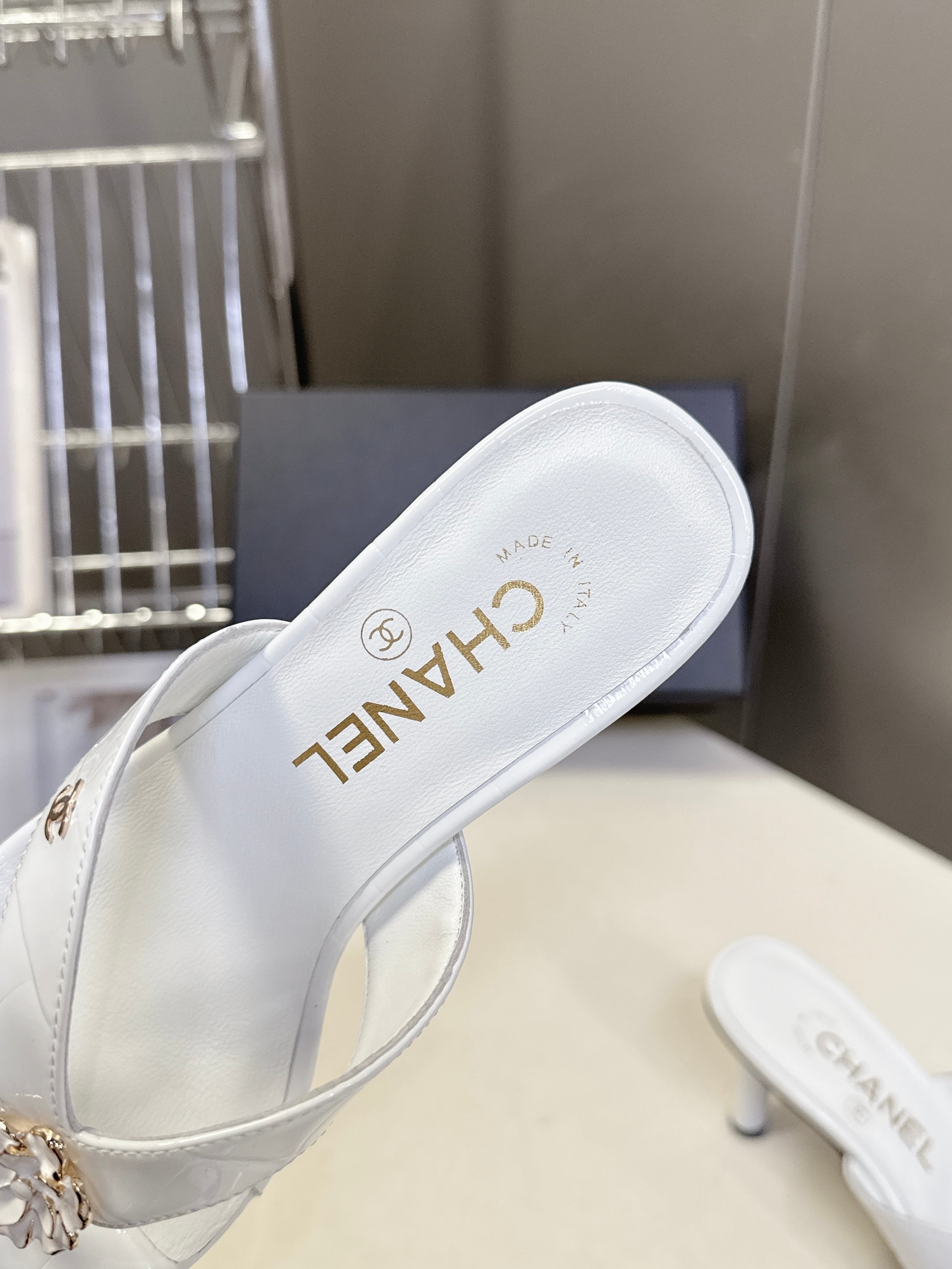 Chanel 2026 Thong Sandal 65mm Embossing And Suede Calfskin 895344