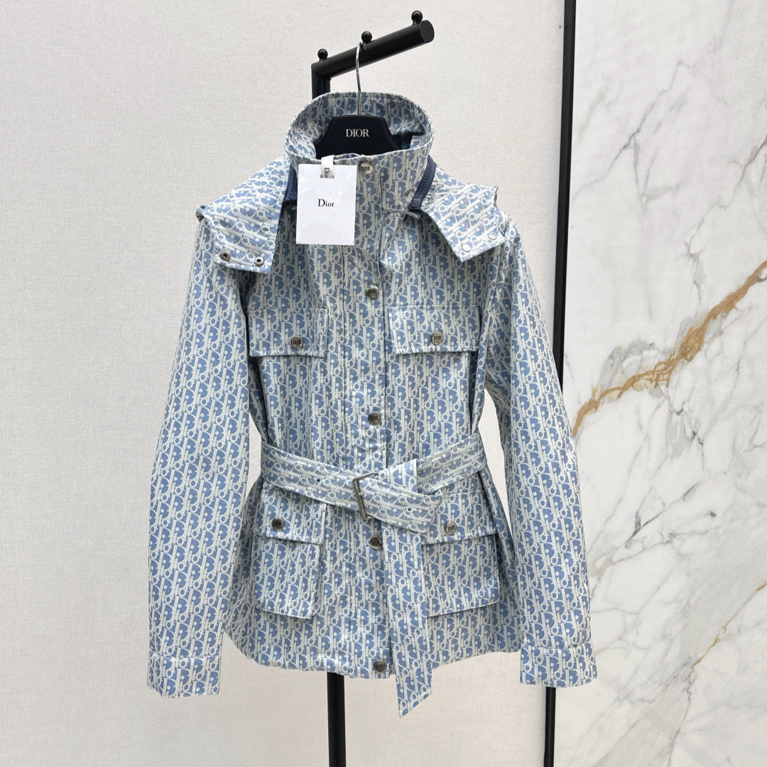 CD 25 Polyester Jacquard Hooded Jacket