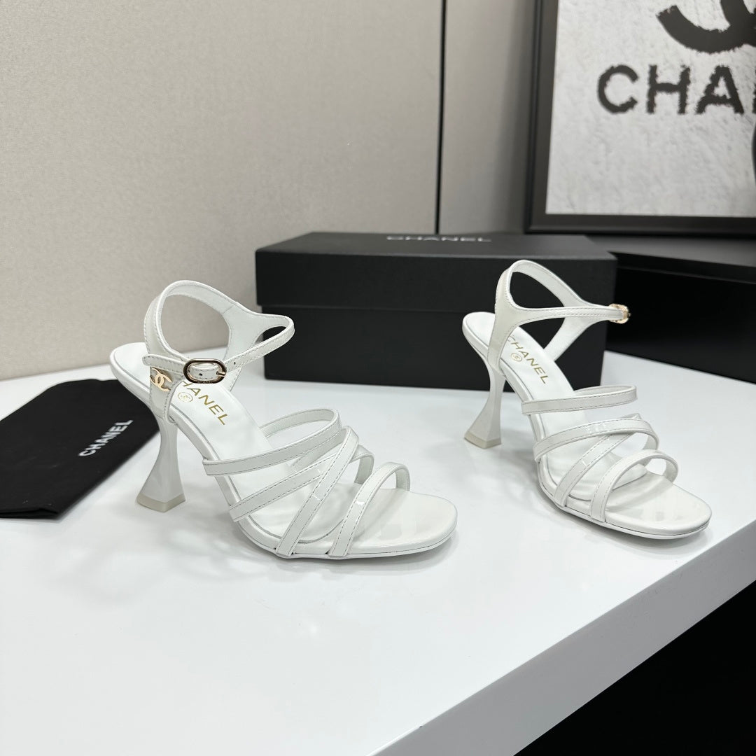 CC 26s High Heel Sandals 80 White Sheepskin  626285