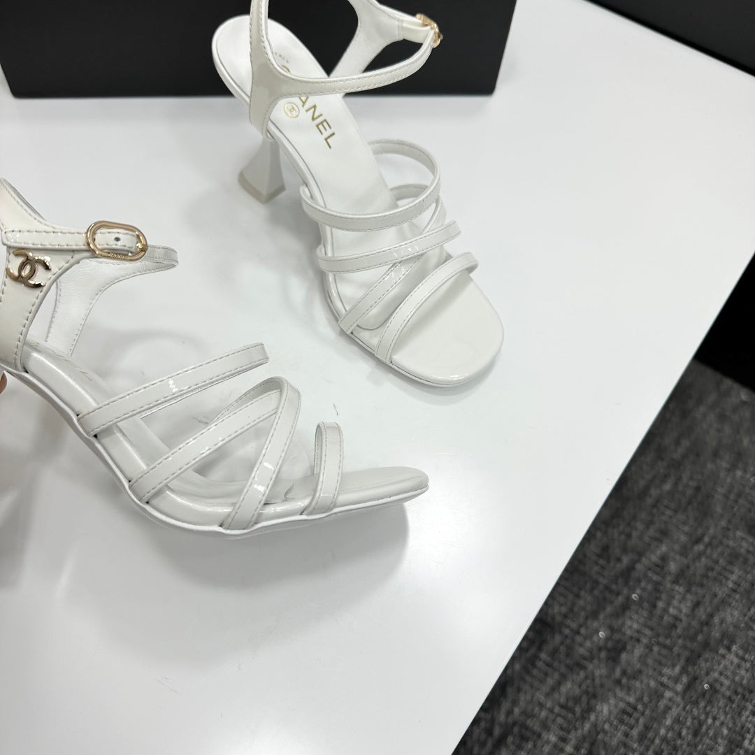 CC 26s High Heel Sandals 80 White Sheepskin  626285