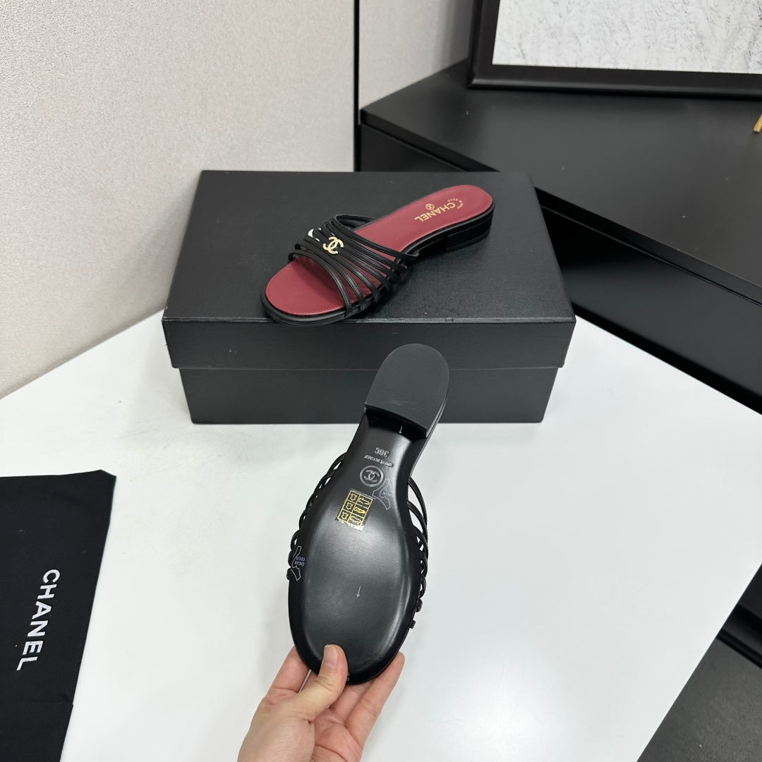 Chanel 2026 Flat Slides Calfskin 894918