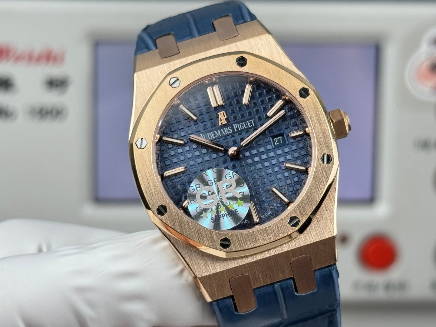Audemars Piguet Royal Oak Lady 33mm Rose Gold Blue Dial