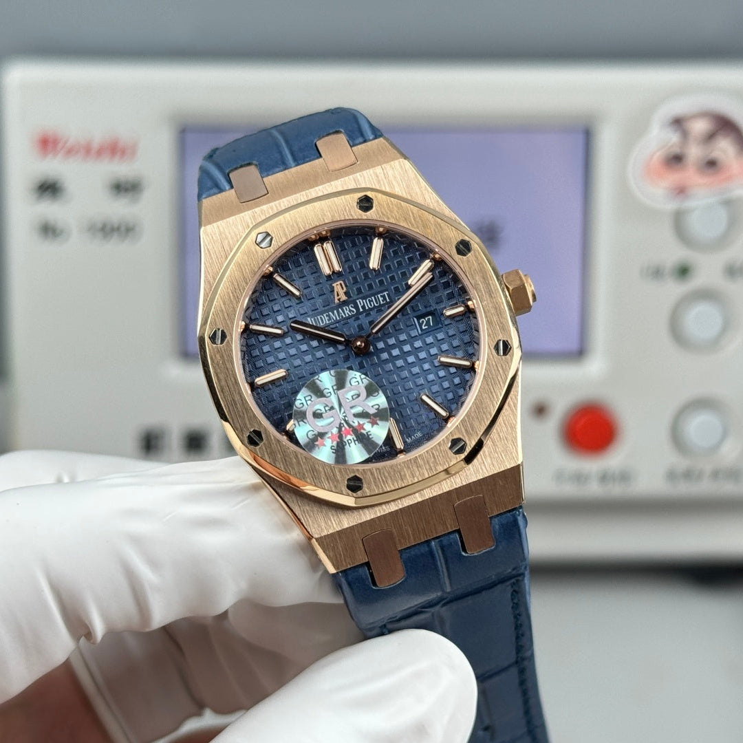Audemars Piguet Royal 33mm Blue Dial Blue Crocodile Leather