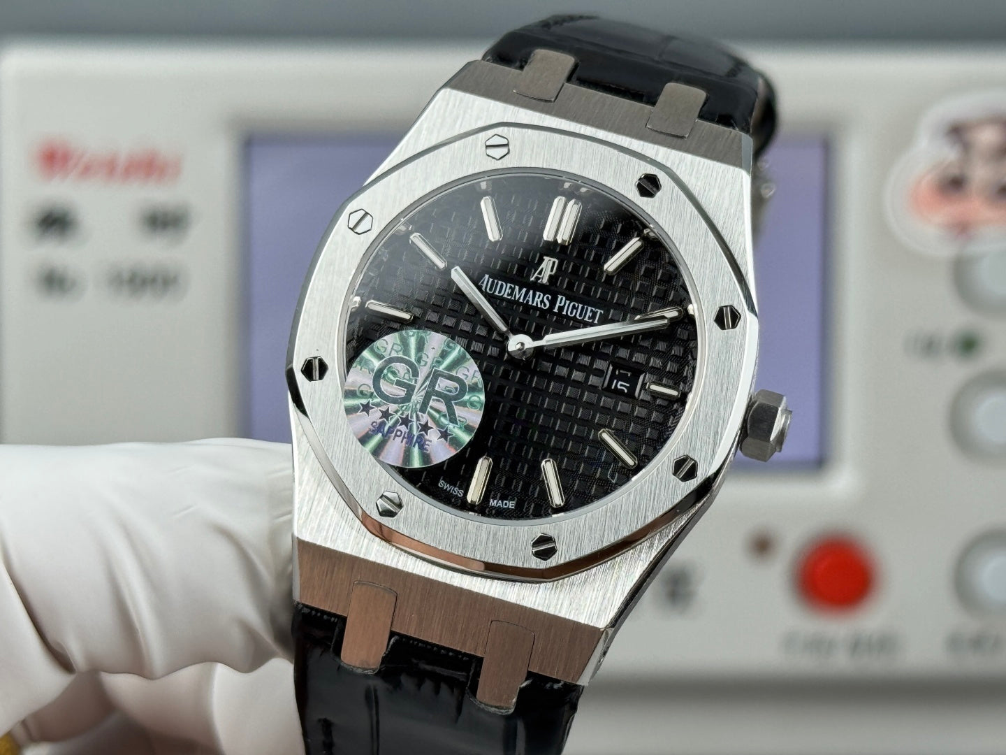 Audemars Piguet Royal 33mm Black Dial  Black Crocodile Leather
