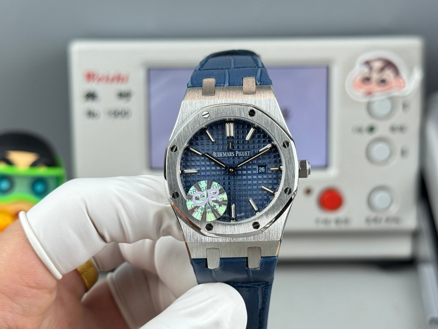 Audemars Piguet Royal 33mm Blue Dial Blue Crocodile Leather