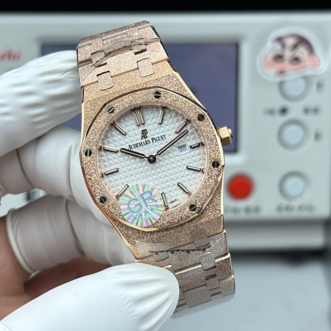 Audemars Piguet Royal Oak Lady 33mm Rose Gold White Dial