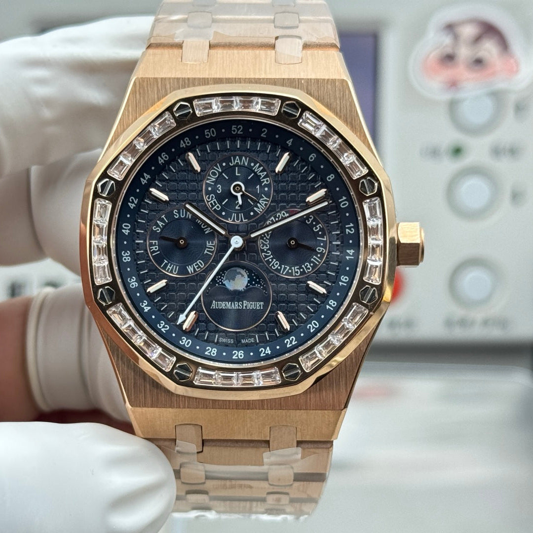 Audemars Piguet Royal Oak Perpetual Calendar 41mm Rose Gold Dark Blue Dial